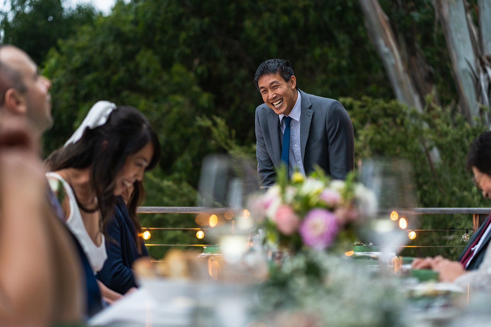 private estate micro wedding at Wind and Sea Big Sur, One Long Table Over the Water at the Wind and Sea Estate