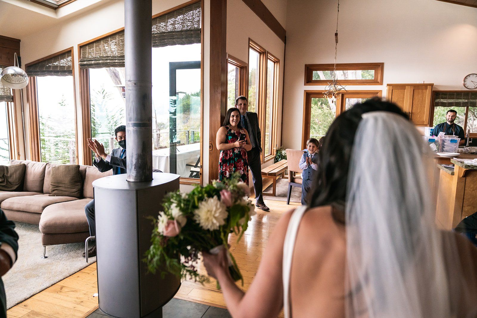 full-estate micro wedding at wind and sea big sur, Married on the Big Sur Cliff. Full Estate, His Father Officiating