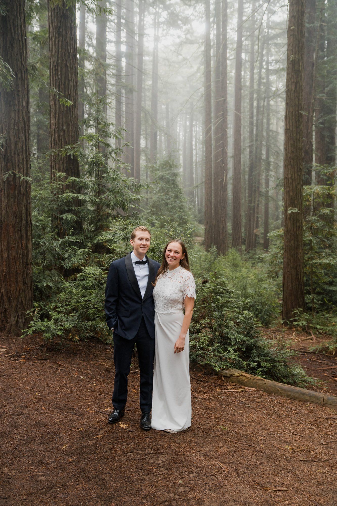 Joaquin Miller Park redwoods wedding, Everyone They Brought Up the Hill