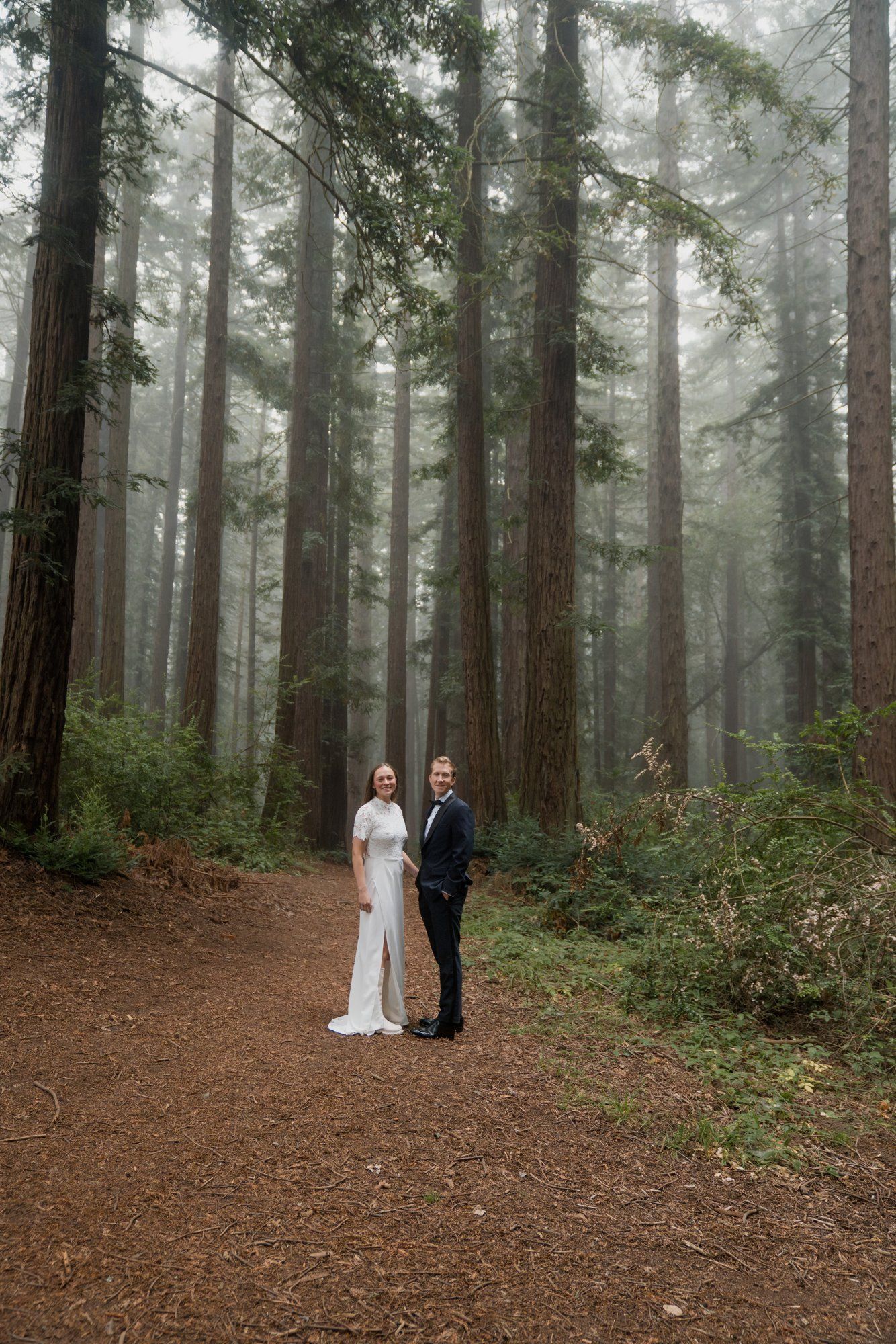 joaquin miller park redwoods wedding, Everyone They Brought Up the Hill