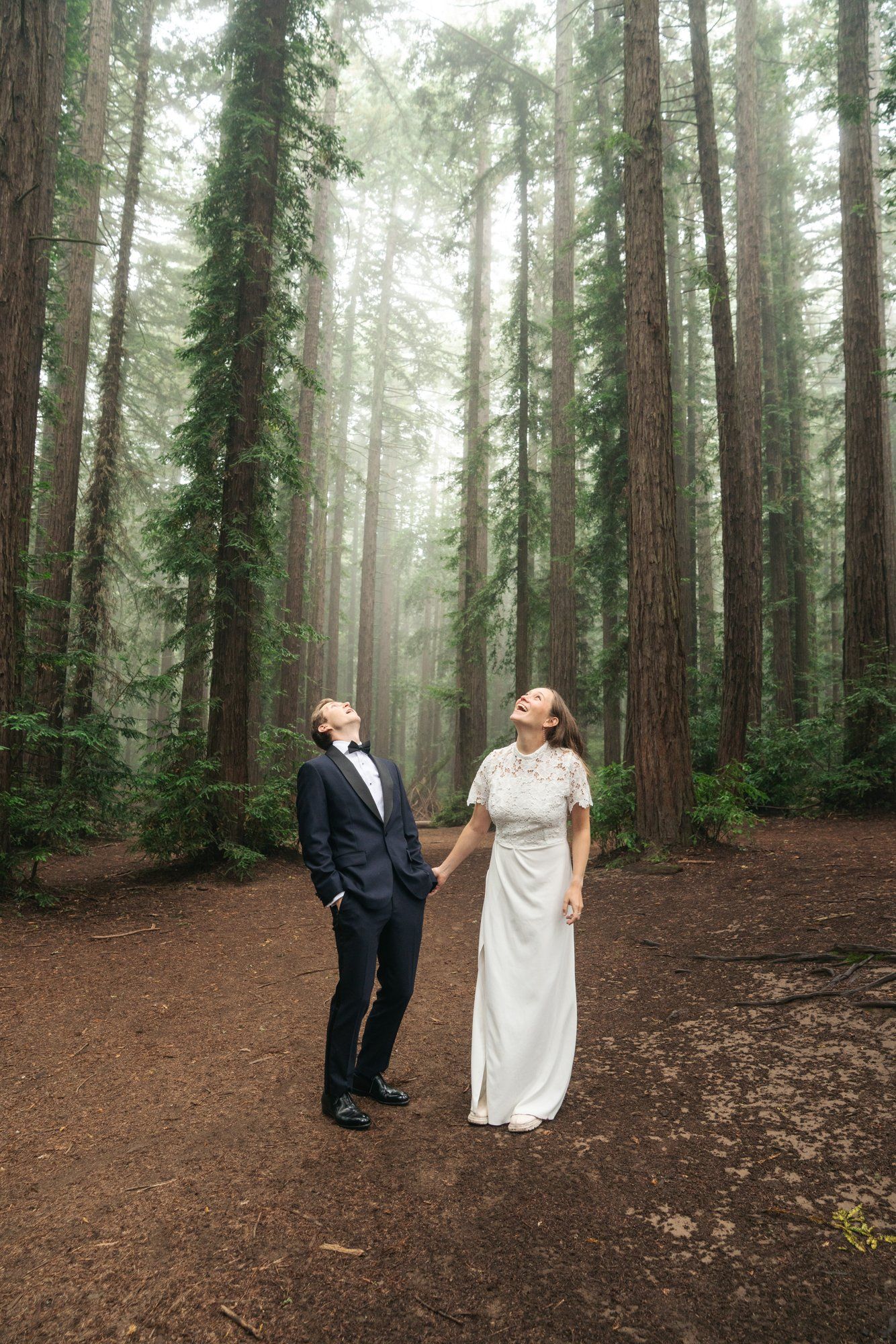 Joaquin Miller Park redwoods wedding, Everyone They Brought Up the Hill