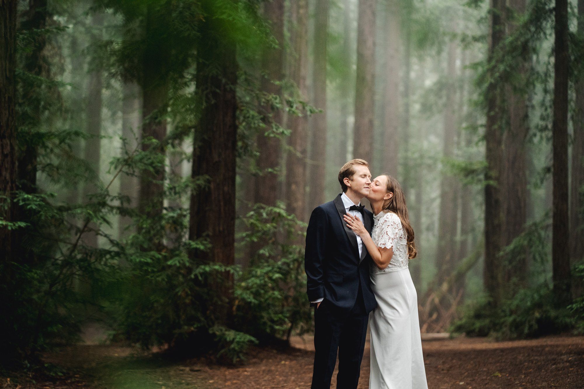 joaquin miller park redwoods wedding, Everyone They Brought Up the Hill