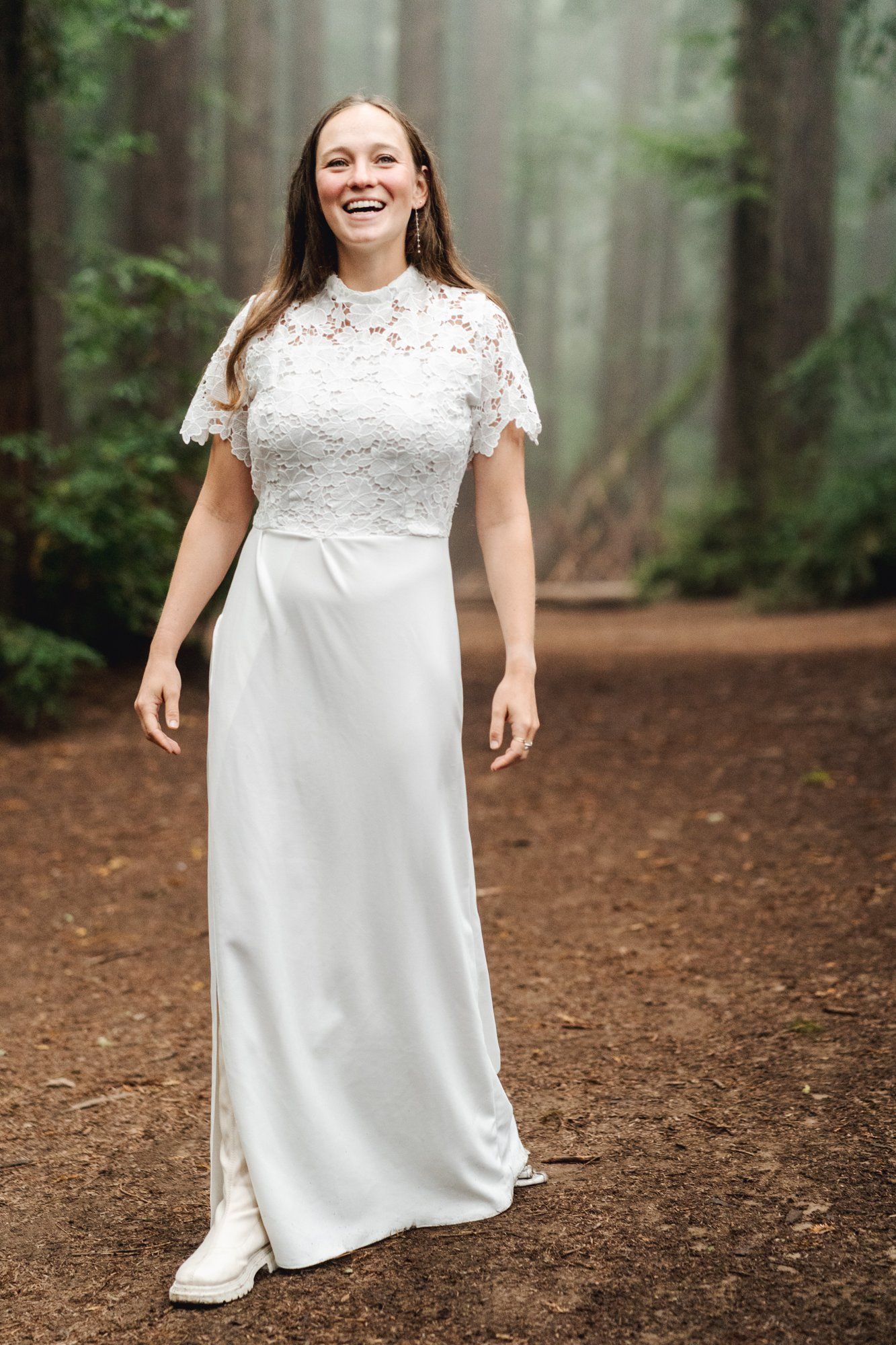 joaquin miller park redwoods wedding, Everyone They Brought Up the Hill