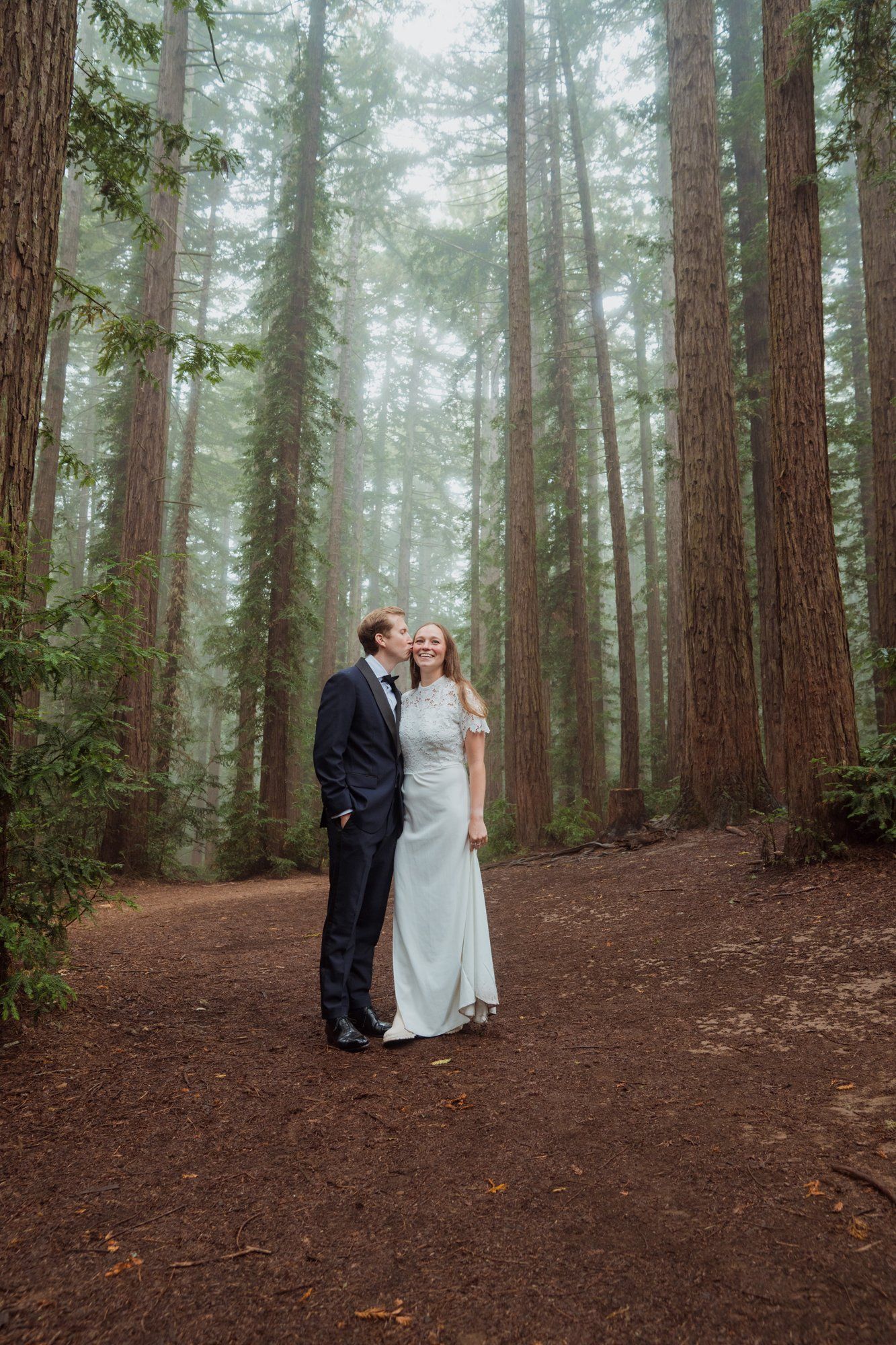 joaquin miller park redwoods wedding, Everyone They Brought Up the Hill