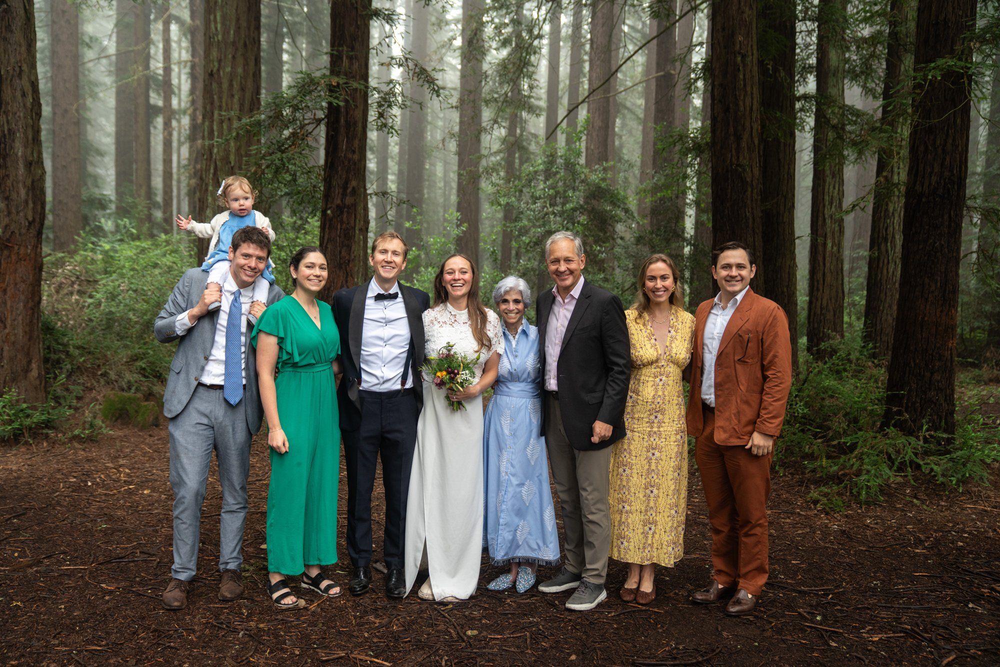 Joaquin Miller Park redwoods wedding, Everyone They Brought Up the Hill