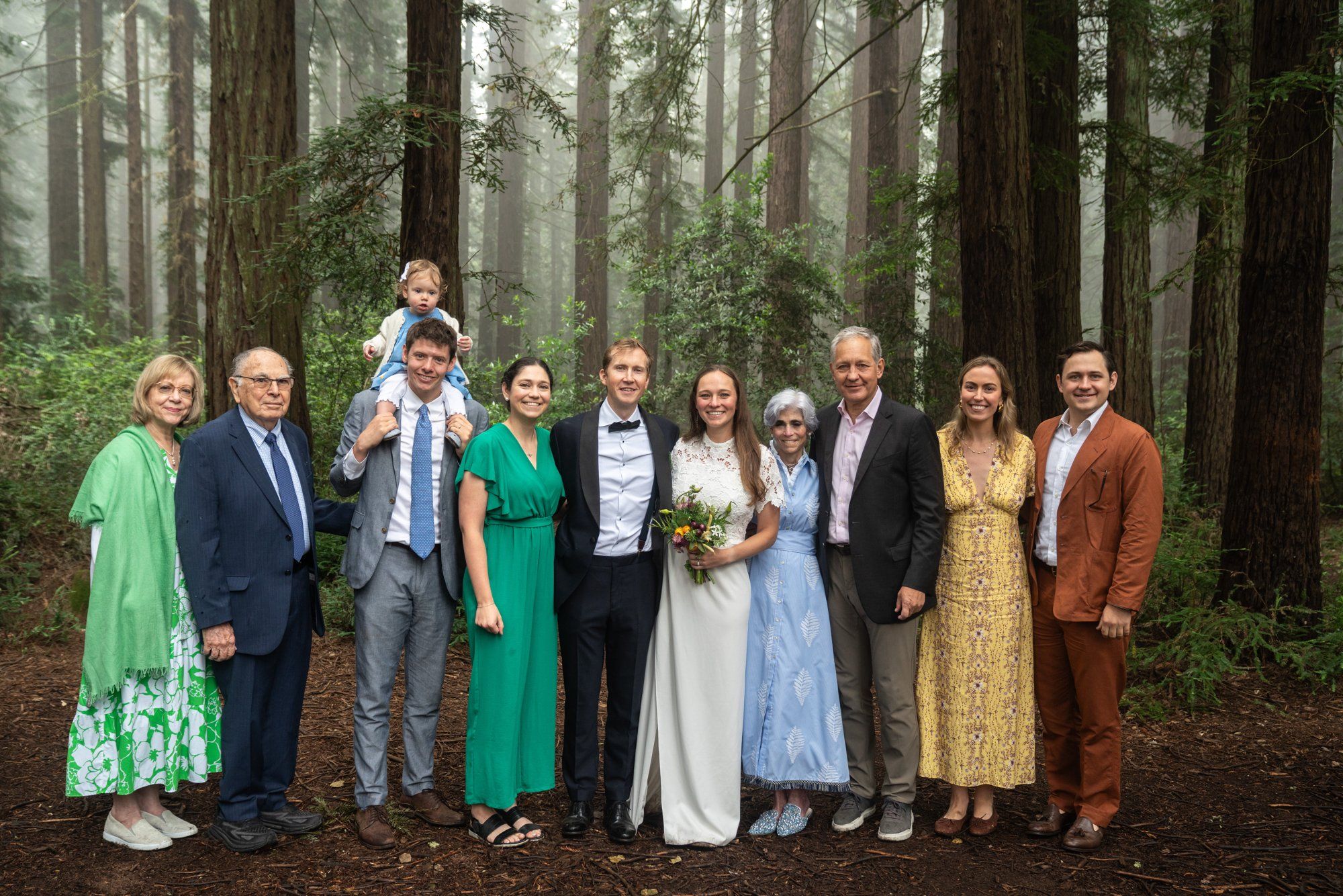 joaquin miller park redwoods wedding, Everyone They Brought Up the Hill