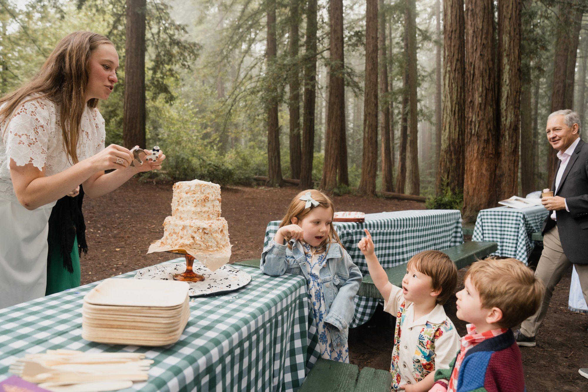 joaquin miller park redwoods wedding, Everyone They Brought Up the Hill