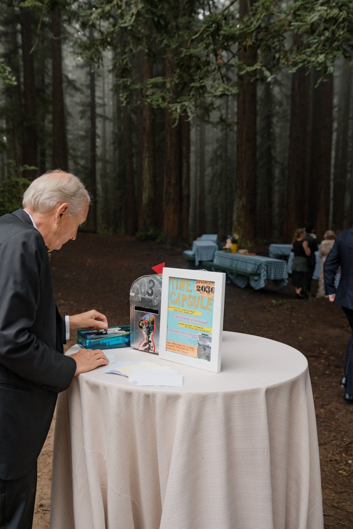 Joaquin Miller Park redwoods wedding, Cake in the Grove, Then a Camping Trip