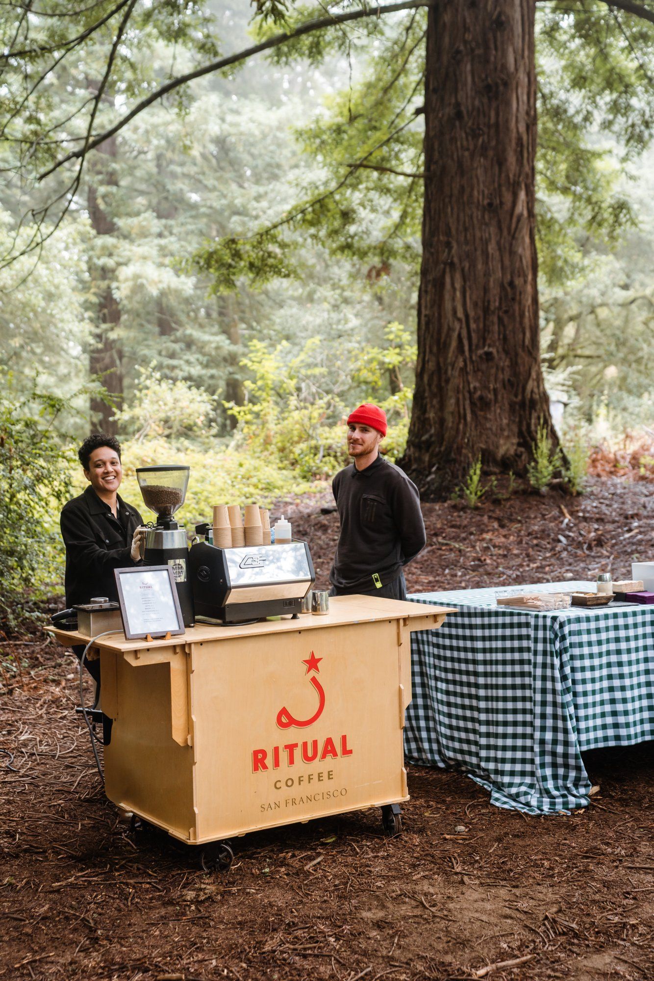 Joaquin Miller Park redwoods wedding, Cake in the Grove, Then a Camping Trip