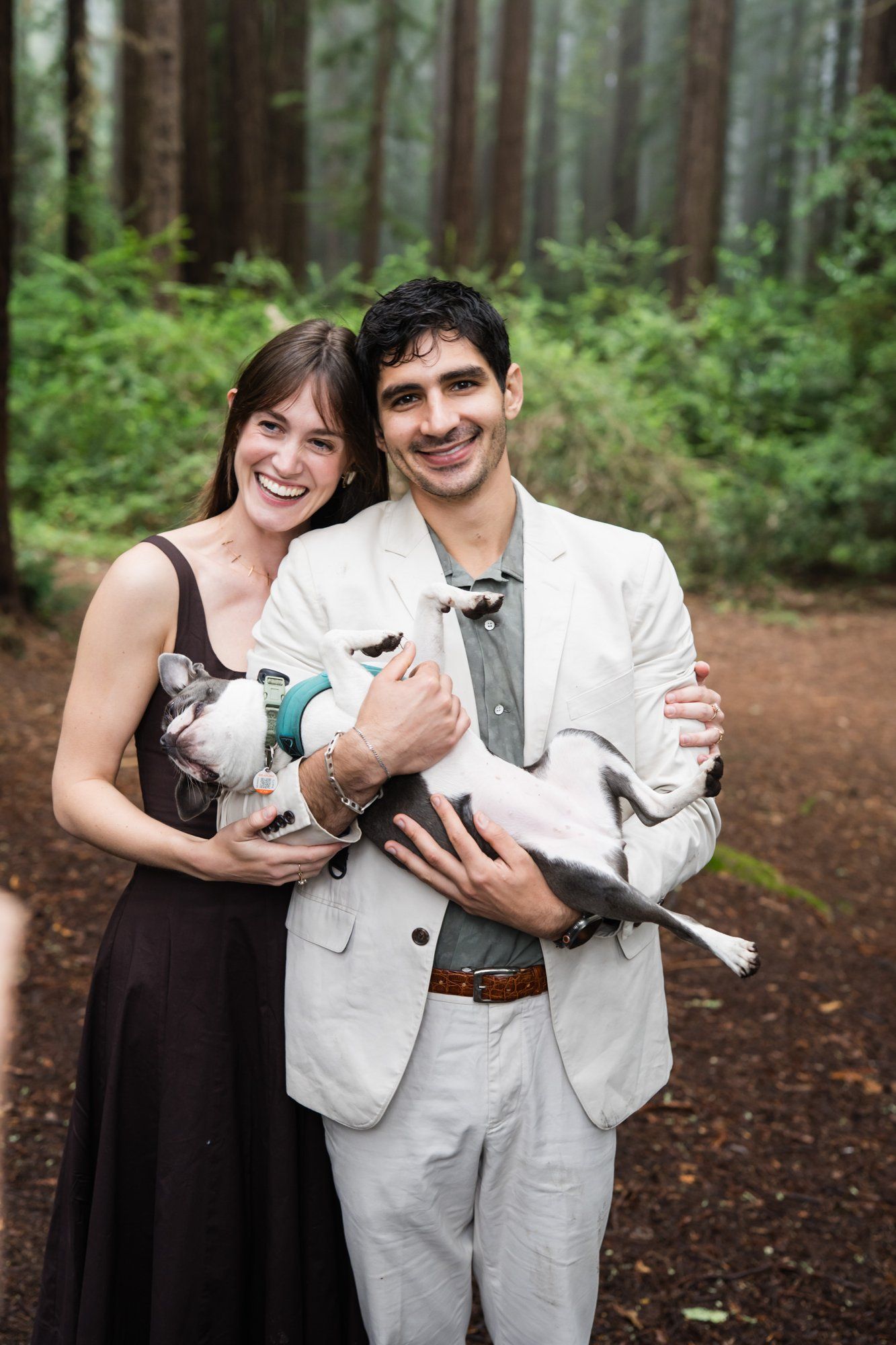Joaquin Miller Park redwoods wedding, Everyone They Brought Up the Hill