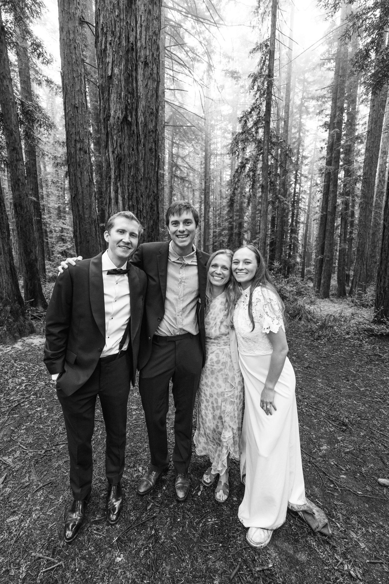 Joaquin Miller Park redwoods wedding, Everyone They Brought Up the Hill