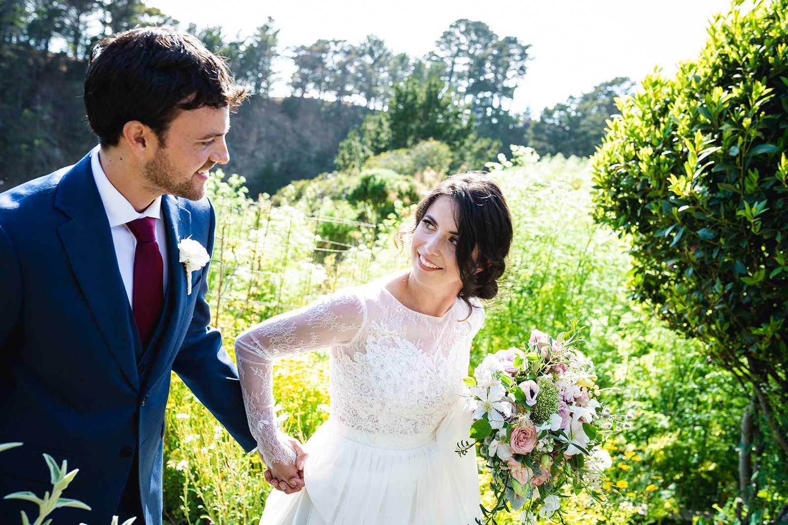 two-grooms oceanfront inn minimony at harbor house mendocino, Family Photos on the Bluff at this Mendocino Oceanfront Wedding