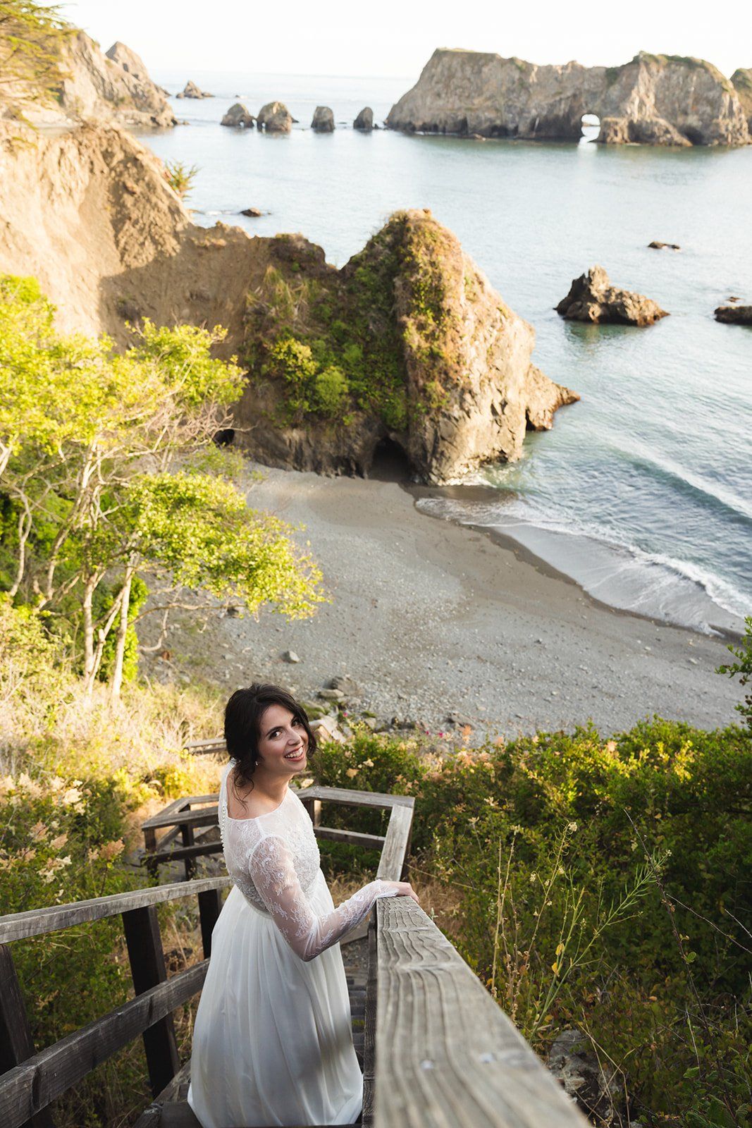 two-grooms oceanfront inn minimony at harbor house mendocino, Family Photos on the Bluff at this Mendocino Oceanfront Wedding