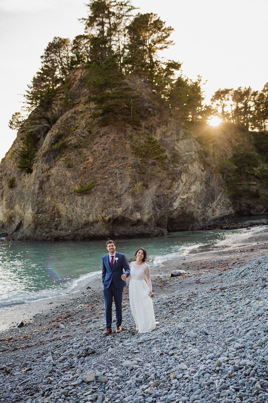 two-grooms oceanfront inn minimony at harbor house mendocino, Family Photos on the Bluff at this Mendocino Oceanfront Wedding