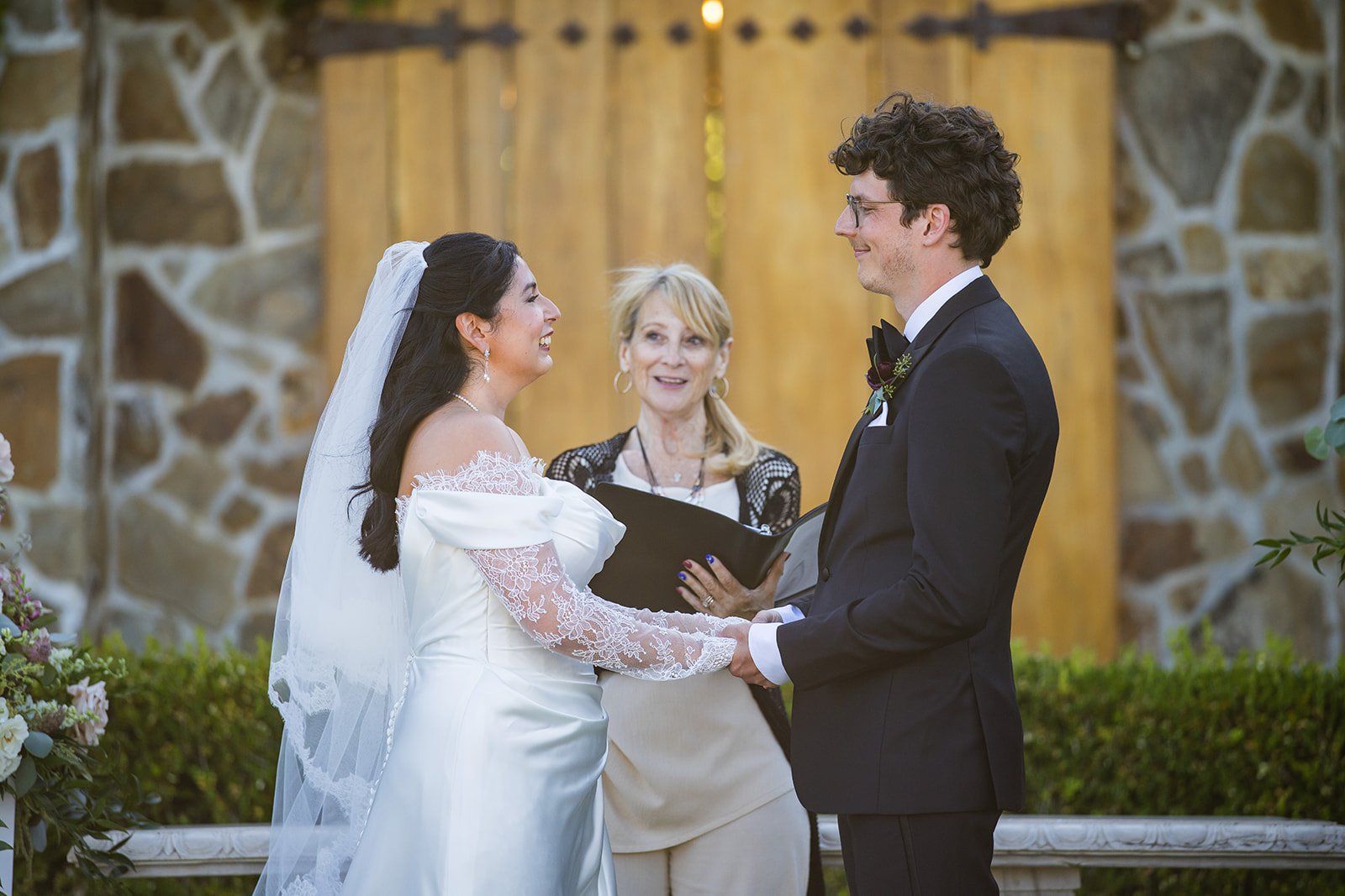 summer vineyard wedding at jacuzzi family vineyards, sonoma, A Vineyard Courtyard Ceremony