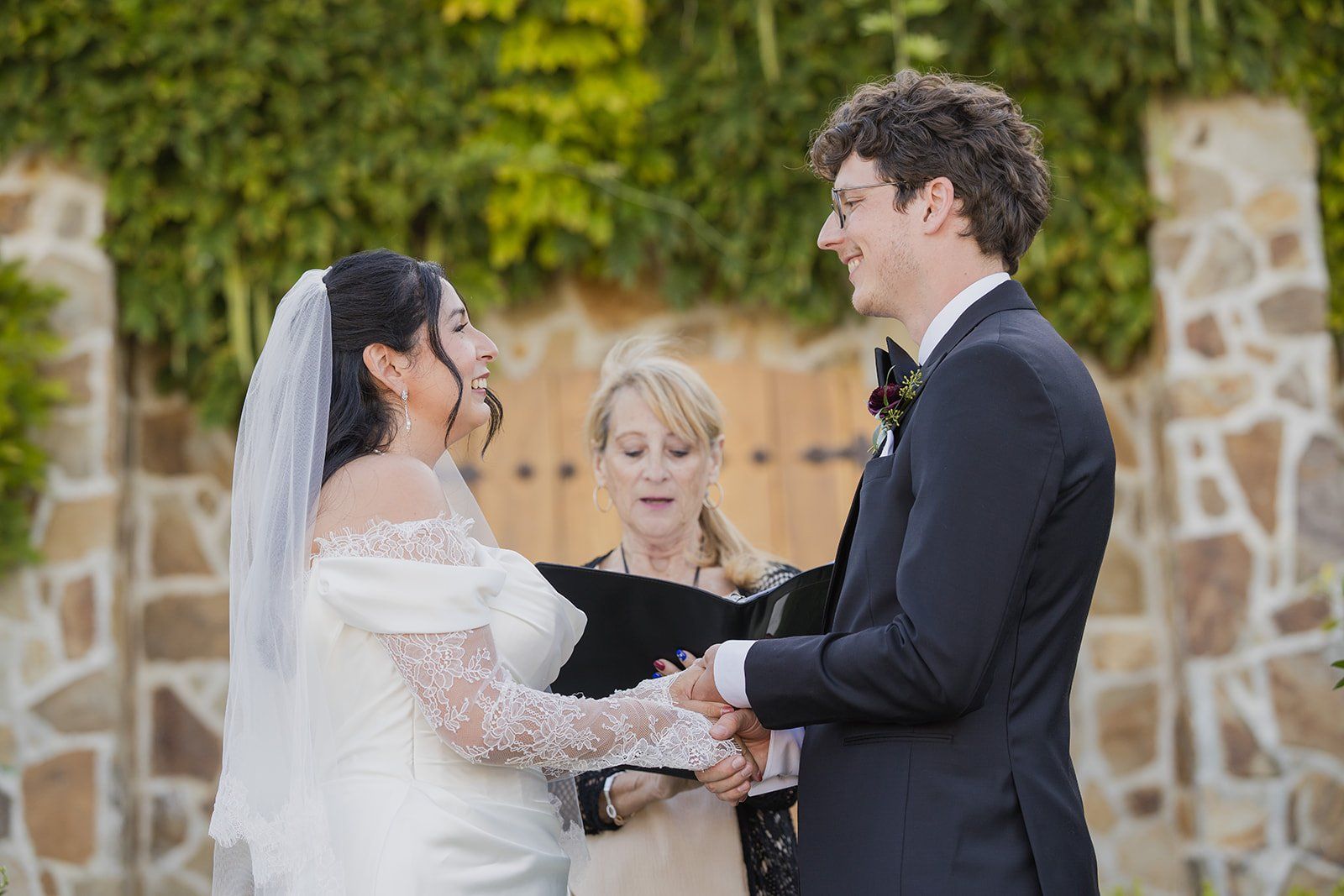 summer vineyard wedding at jacuzzi family vineyards, sonoma, A Vineyard Courtyard Ceremony