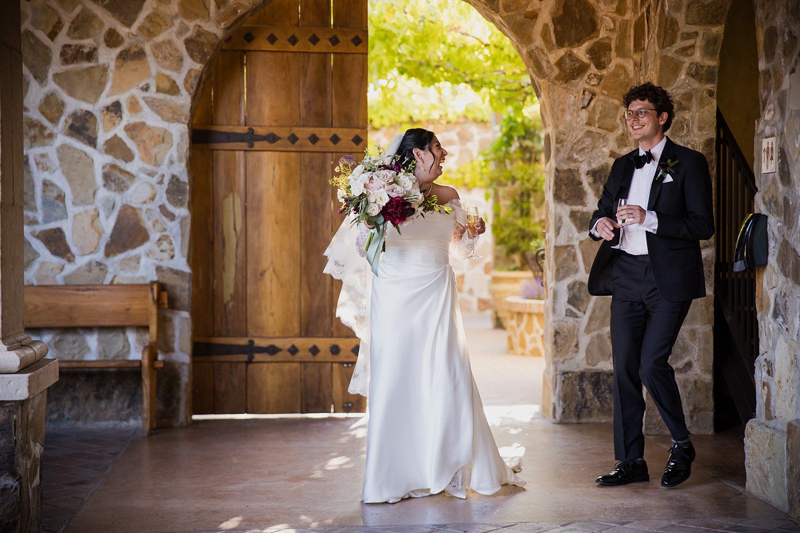 summer vineyard wedding at jacuzzi family vineyards, sonoma, A Vineyard Courtyard Ceremony