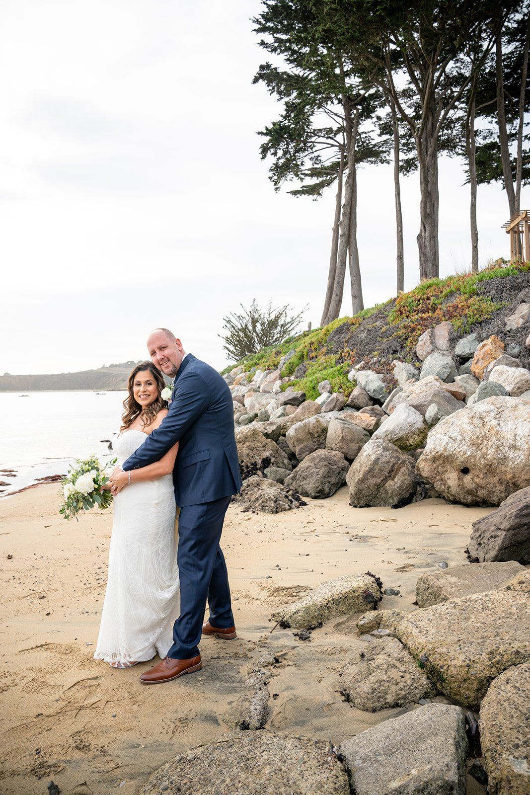 largest micro wedding at mavericks house half moon bay, Portraits Along the Half Moon Bay Surf Coast