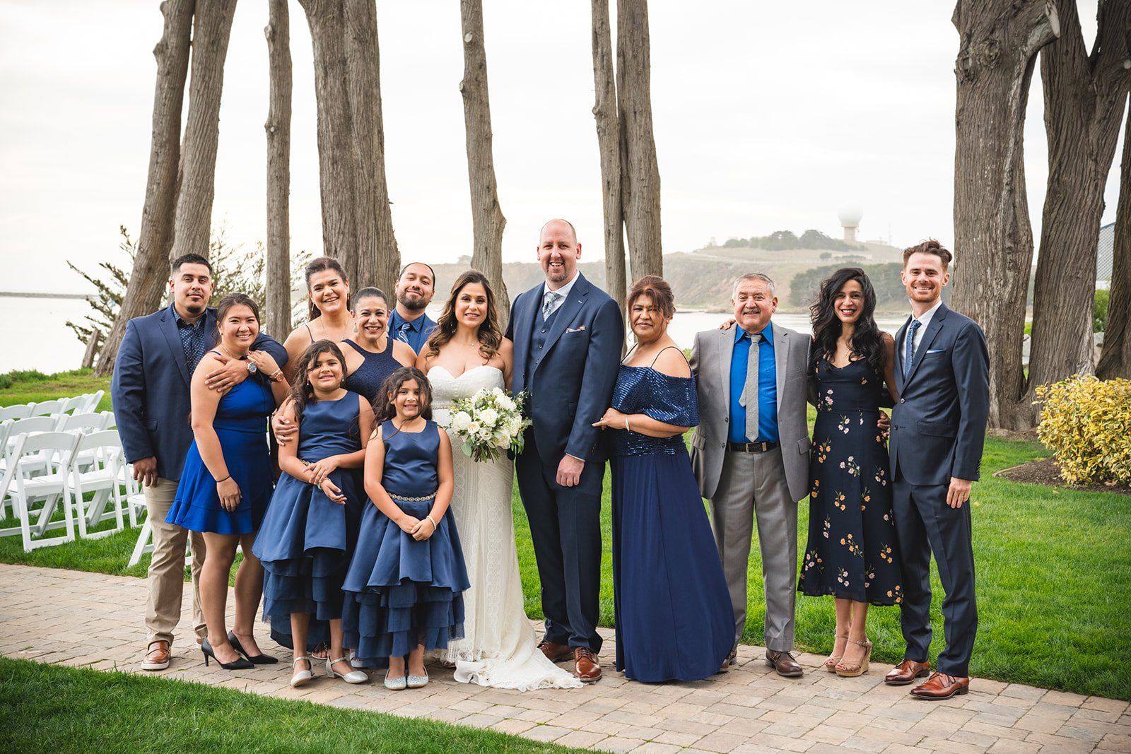 largest micro wedding at mavericks house half moon bay, The Lawn Ceremony at Mavericks House, Half Moon Bay