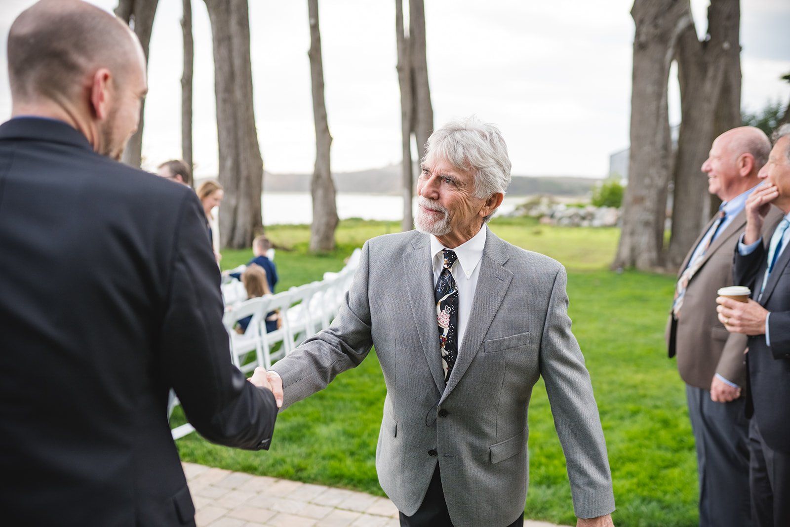 largest micro wedding at mavericks house half moon bay, The Lawn Ceremony at Mavericks House, Half Moon Bay
