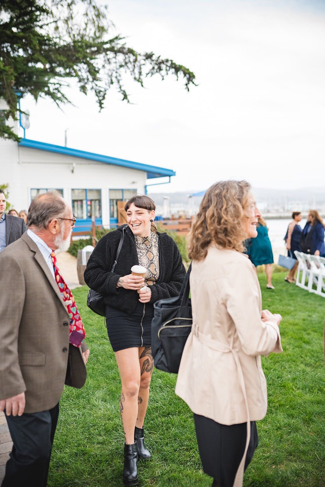 largest micro wedding at mavericks house, The Lawn Ceremony at Mavericks House, Half Moon Bay