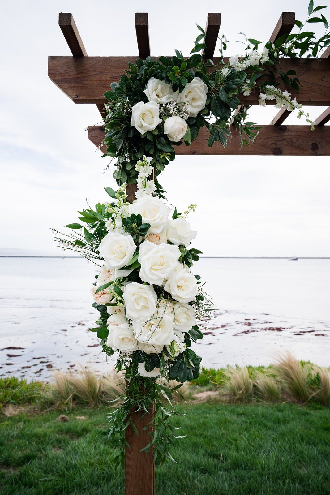 largest micro wedding at mavericks house half moon bay, The Lawn Ceremony at Mavericks House, Half Moon Bay