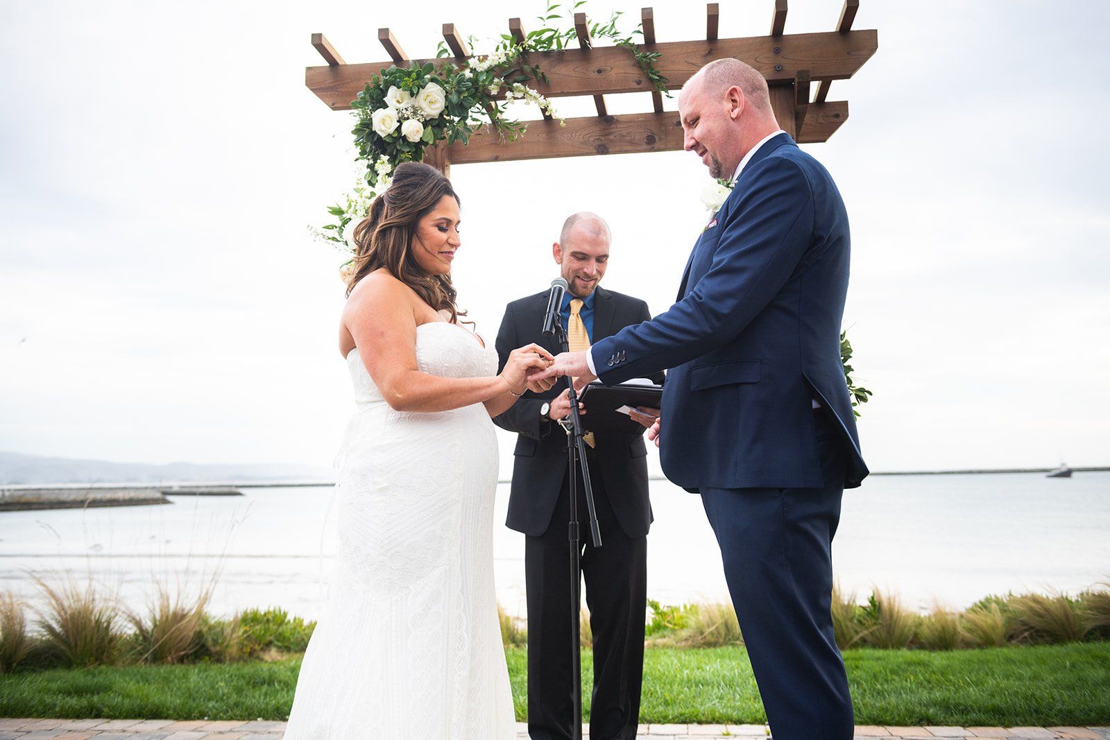 largest micro wedding at mavericks house half moon bay, The Lawn Ceremony at Mavericks House, Half Moon Bay