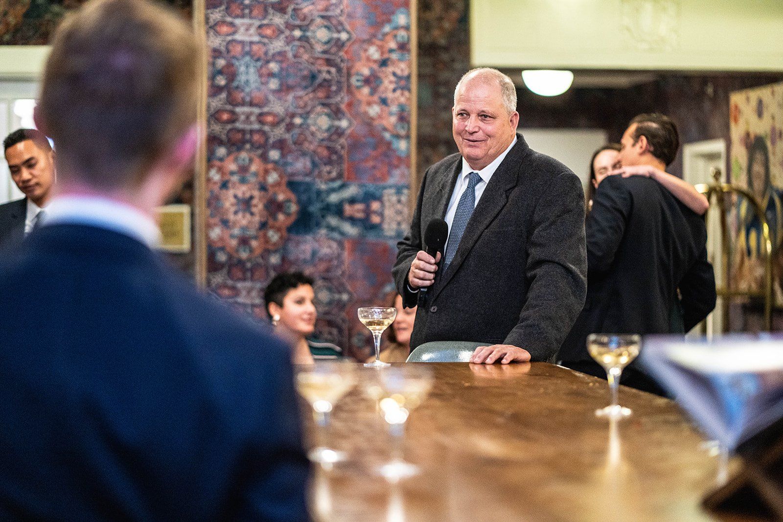 rained-out pivot to the graduate berkeley, Speeches and Cake at Henry's Bar
