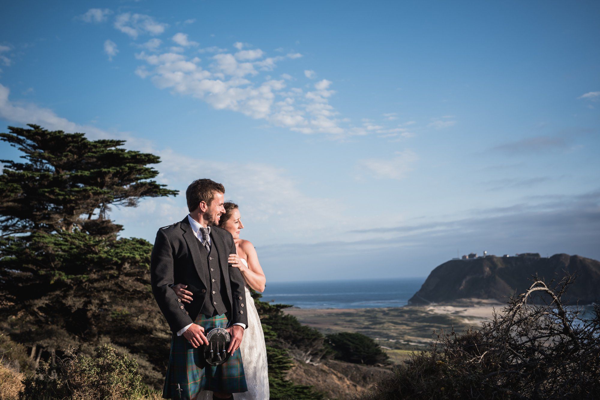 cliffside estate wedding at wind and sea big sur, Portraits Along the Cliffs at a Big Sur Cliffside Wedding