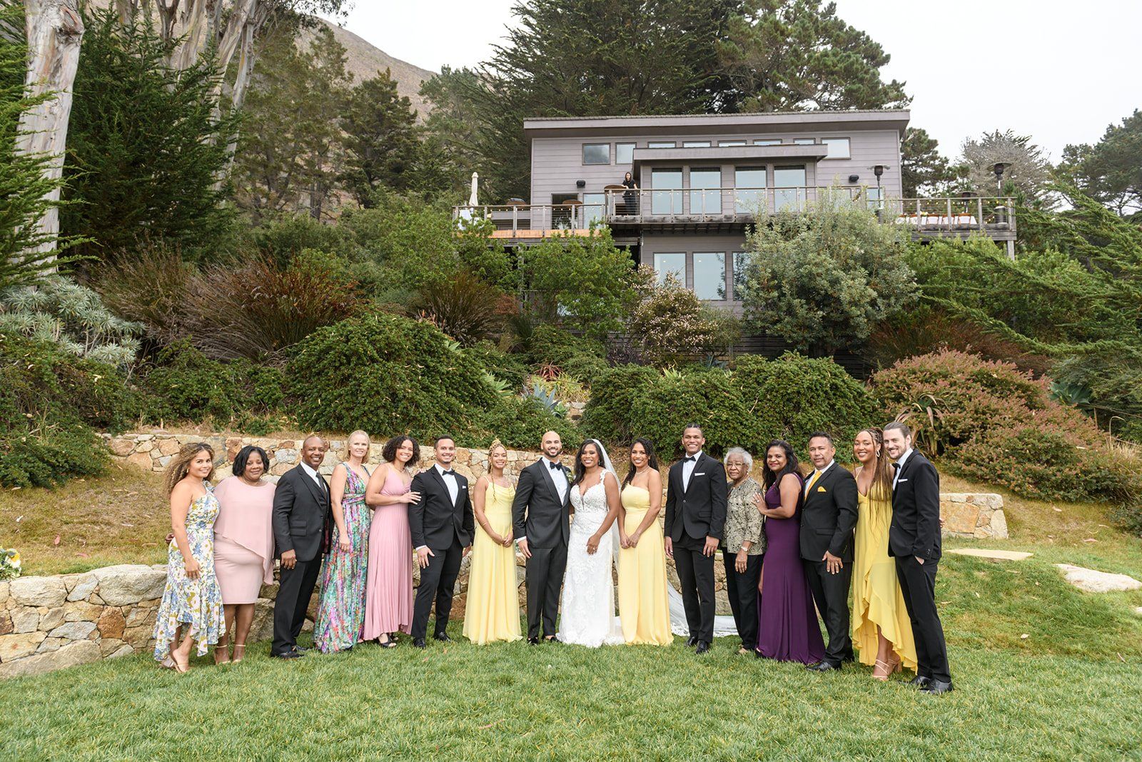 cliffside estate wedding at wind and sea big sur, Portraits Along the Cliffs at a Big Sur Cliffside Wedding