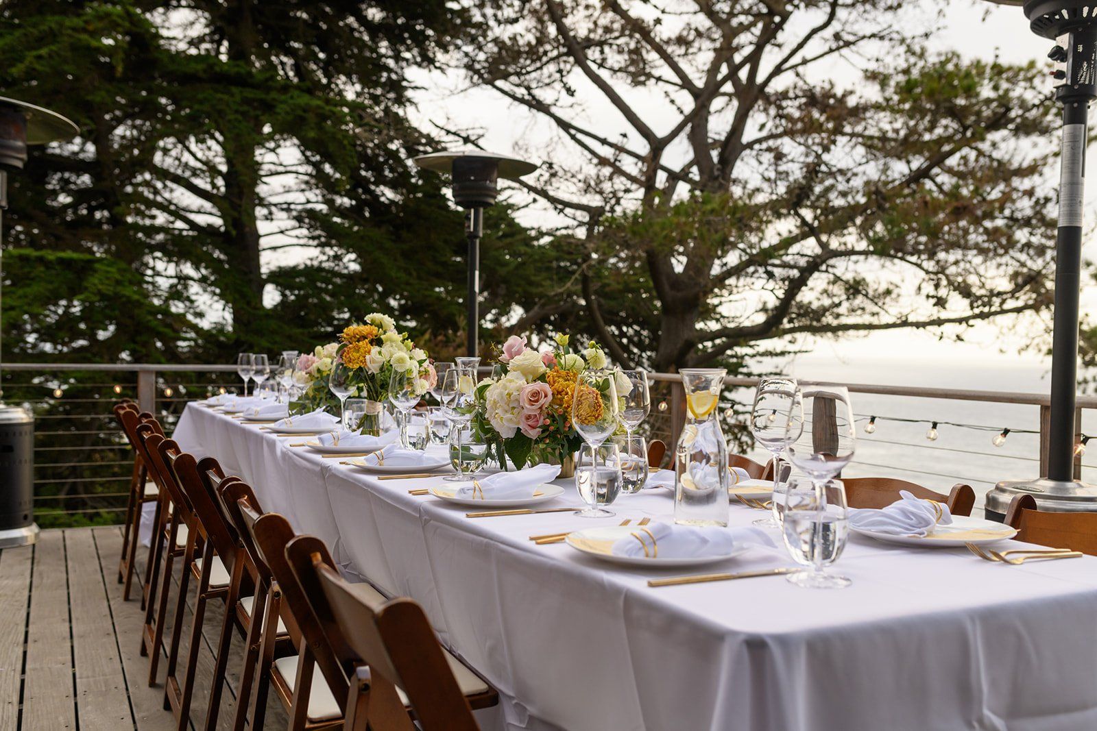 cliffside estate wedding at Wind and Sea Big Sur, Dinner and Dancing at the Wind and Sea Estate