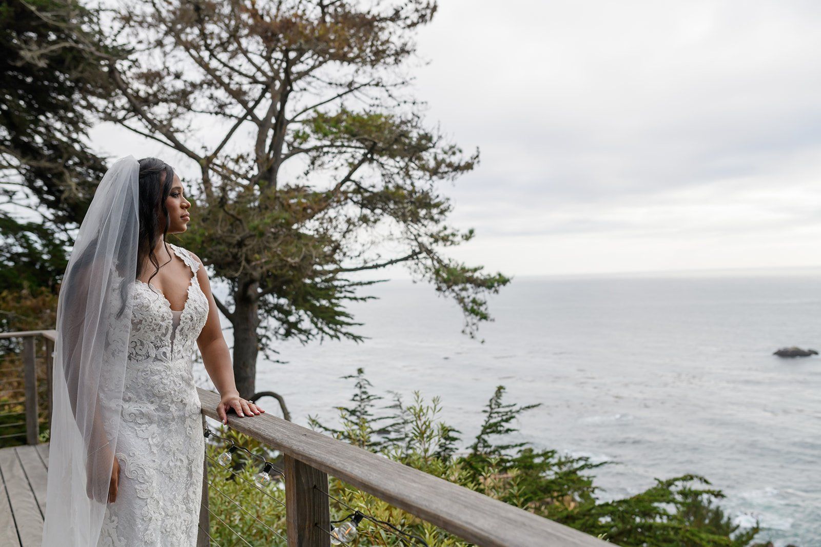 cliffside estate wedding at wind and sea big sur, Portraits Along the Cliffs at a Big Sur Cliffside Wedding