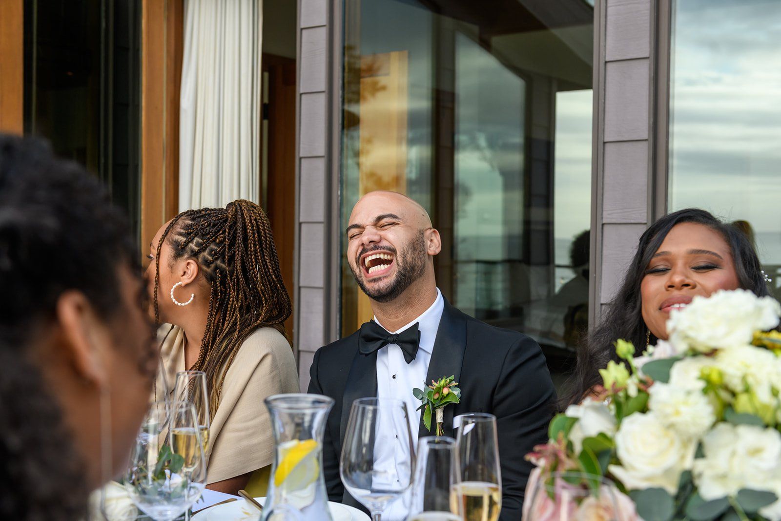 cliffside estate wedding at wind and sea big sur, Dinner on the Deck