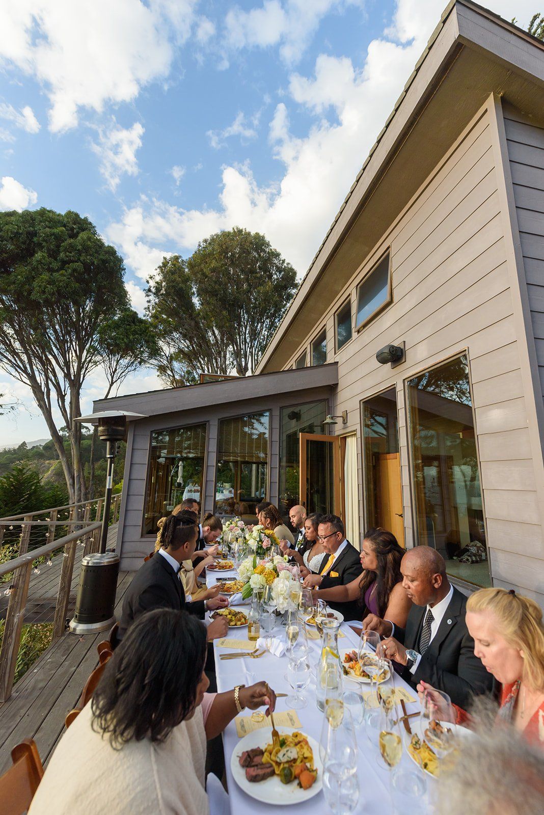 cliffside estate wedding at Wind and Sea Big Sur, Dinner and Dancing at the Wind and Sea Estate
