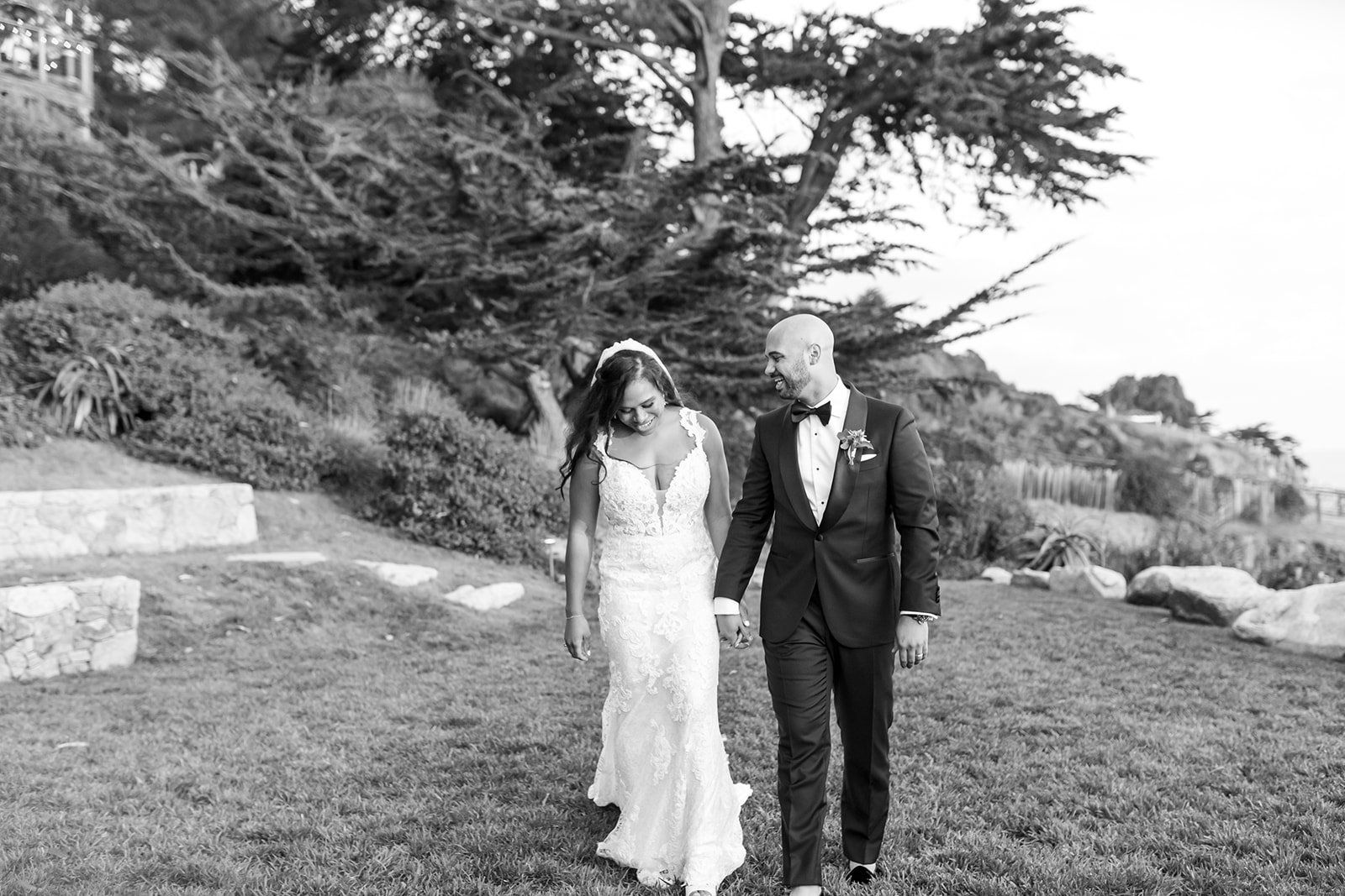 cliffside estate wedding at wind and sea big sur, Portraits Along the Cliffs at a Big Sur Cliffside Wedding