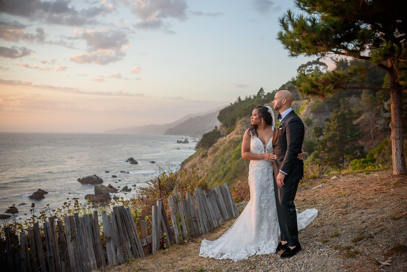 cliffside estate wedding at Wind and Sea Big Sur, Portraits Along the Big Sur Cliffs