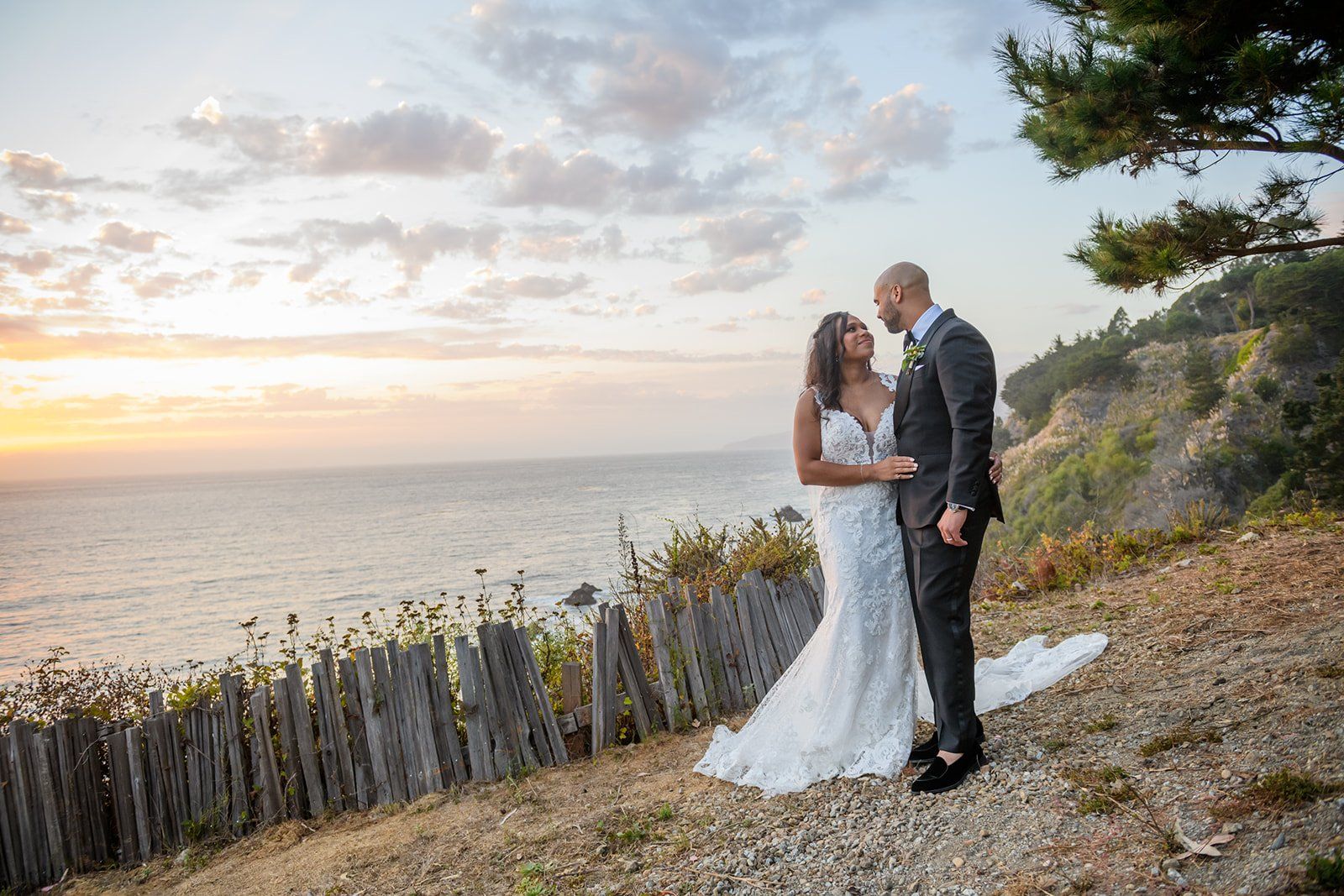 cliffside estate wedding at Wind and Sea Big Sur, Portraits Along the Big Sur Cliffs