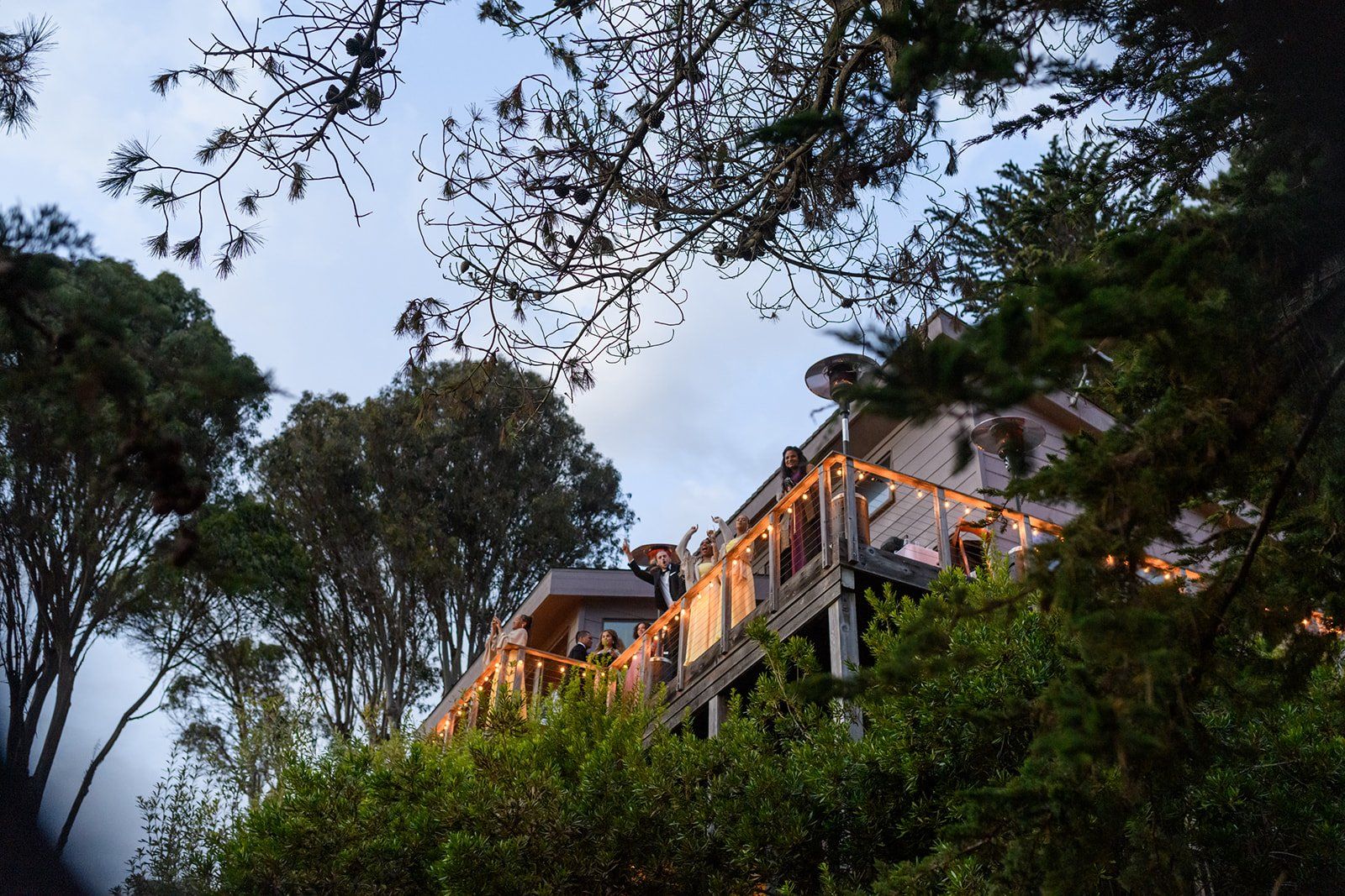 cliffside estate wedding at Wind and Sea Big Sur, Dinner and Dancing at the Wind and Sea Estate