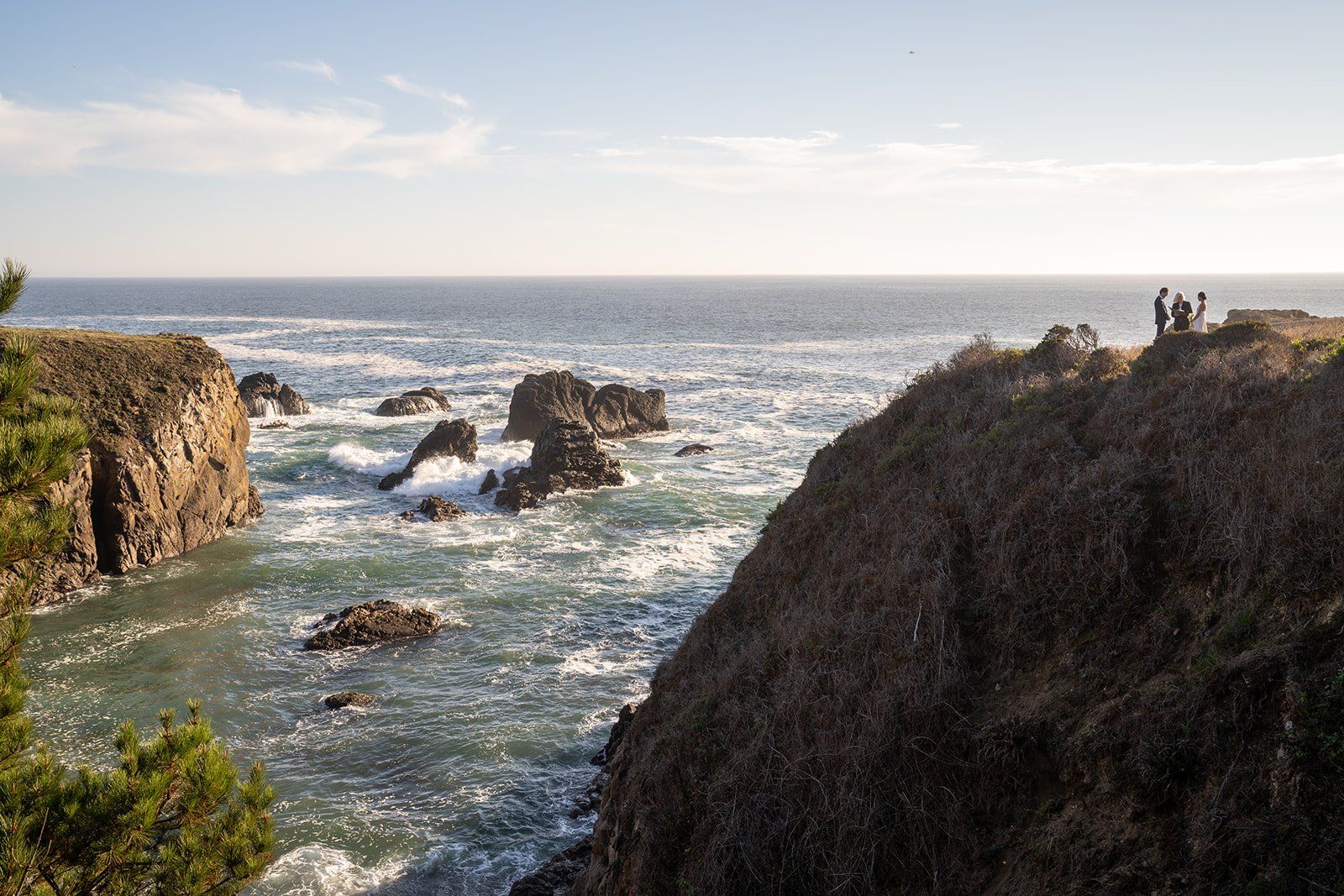 two-person elopement at timber cove resort, A Sonoma Coast Cliff Elopement. Vows on the Cove