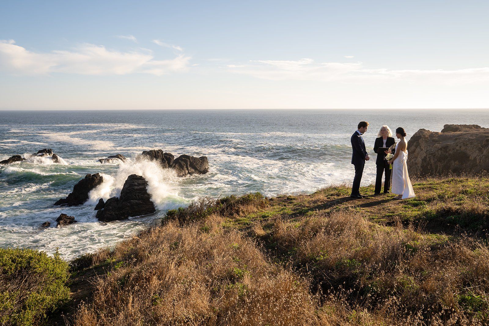 two-person elopement at timber cove resort, A Sonoma Coast Cliff Elopement. Vows on the Cove
