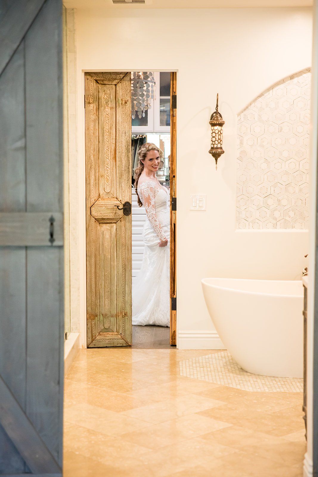 spanish villa micro wedding, los angeles, Getting Ready at the Villa