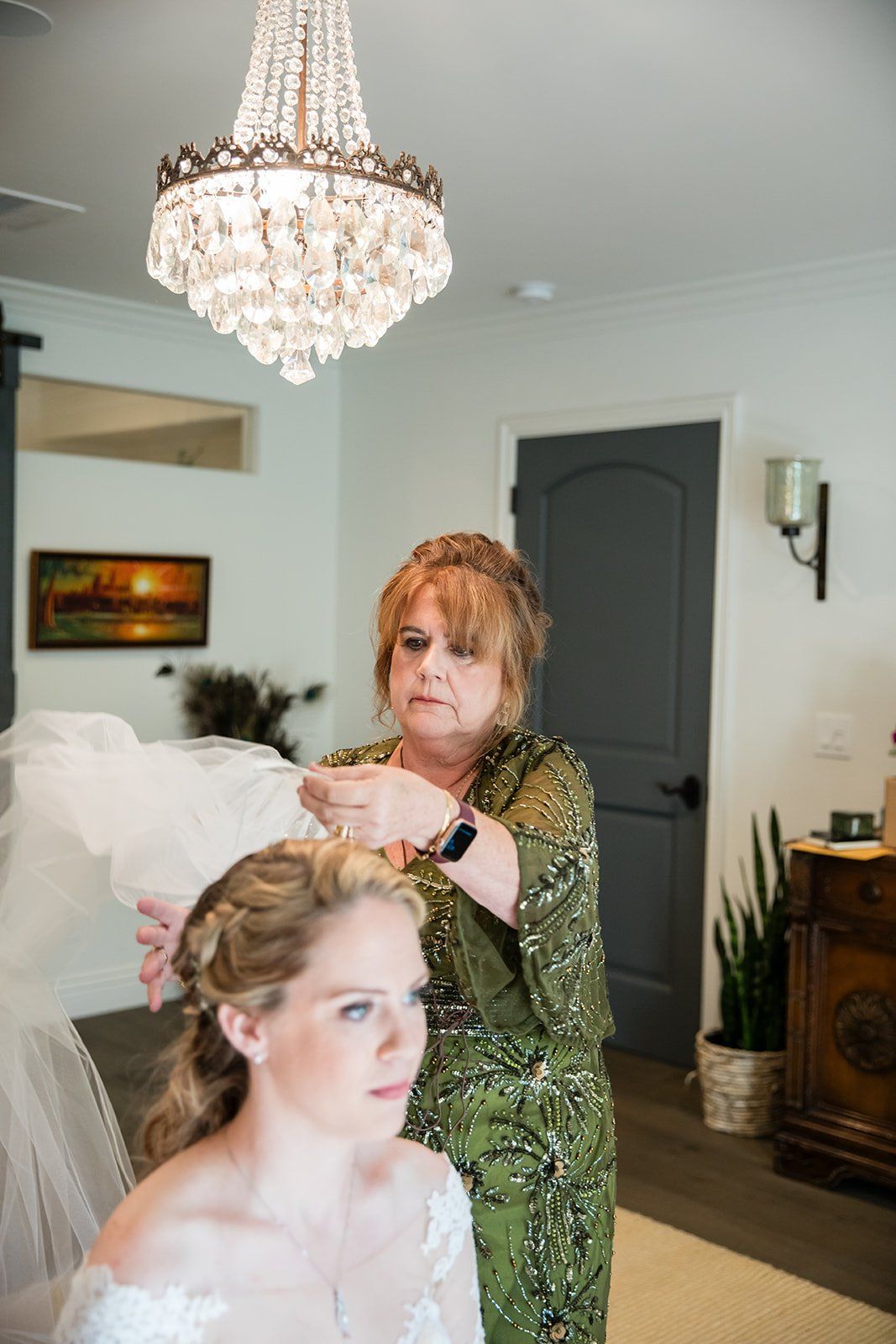 spanish villa micro wedding, los angeles, Getting Ready at the Villa
