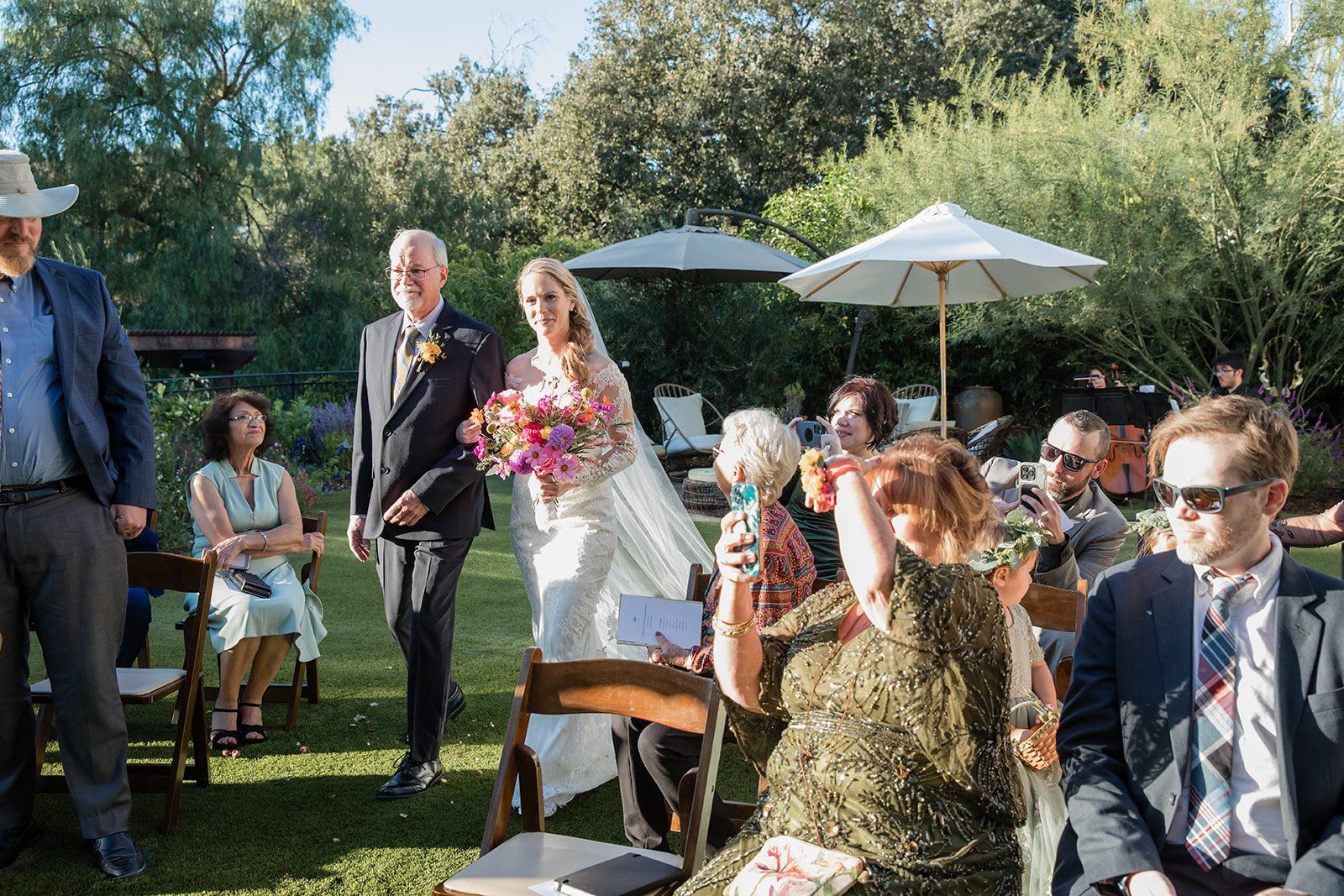 spanish villa micro wedding, los angeles, Married on the Grass, His Sister Officiating