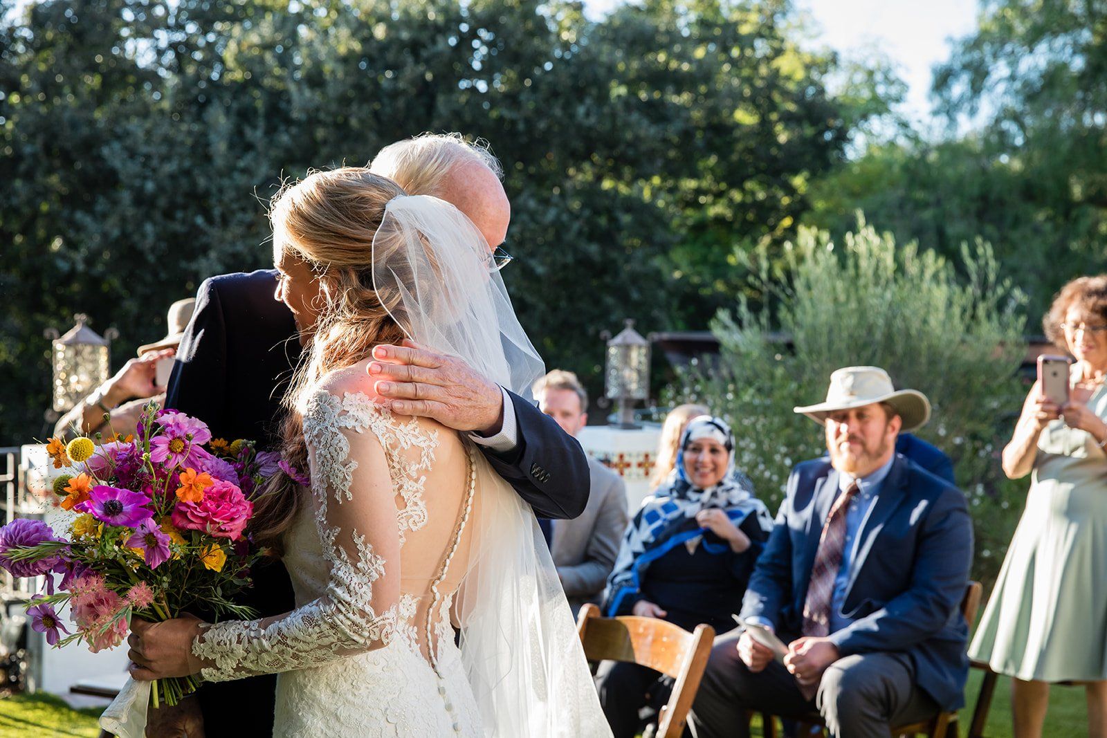 spanish villa micro wedding, los angeles, Married on the Grass, His Sister Officiating