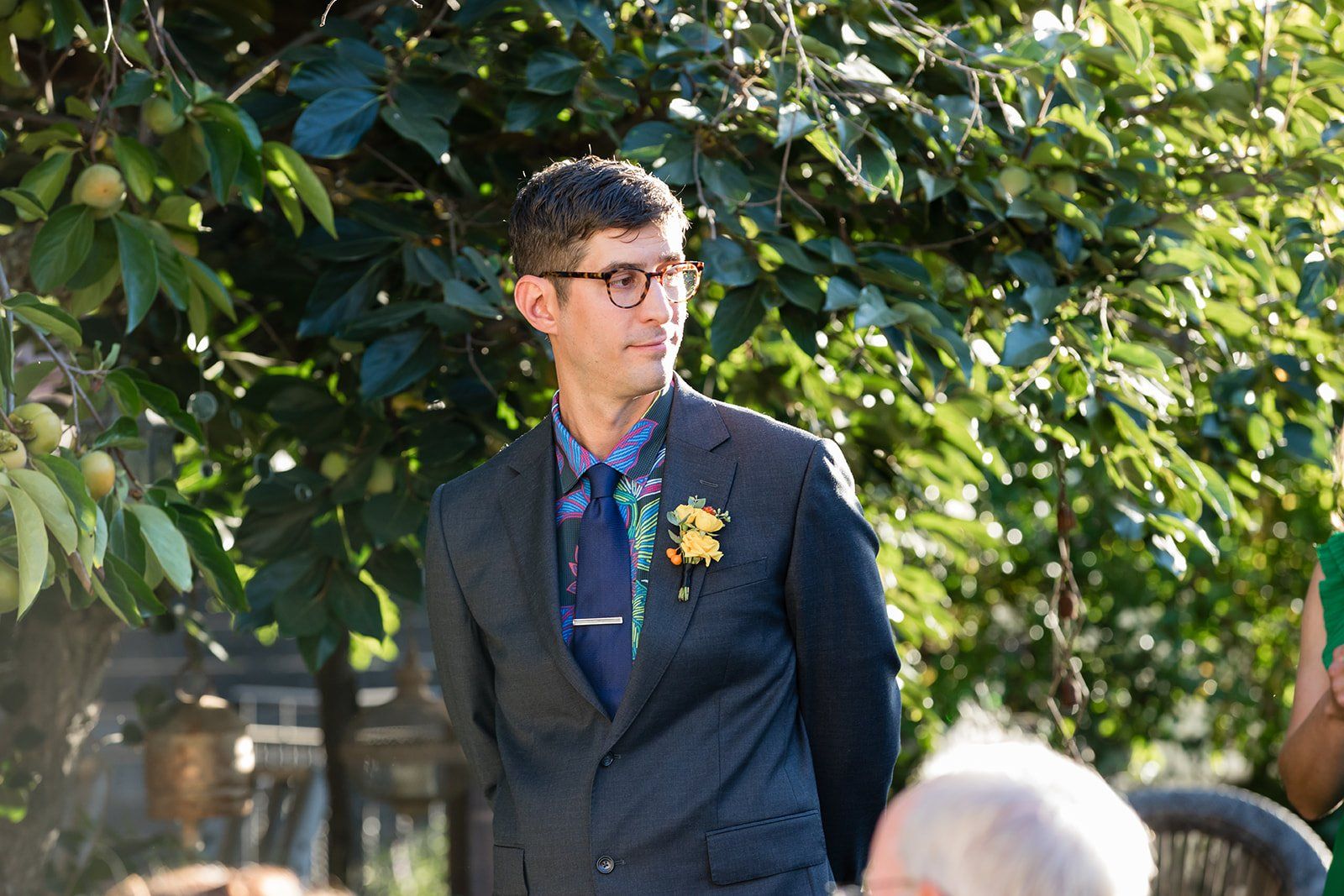 spanish villa micro wedding, los angeles, Married on the Grass, His Sister Officiating