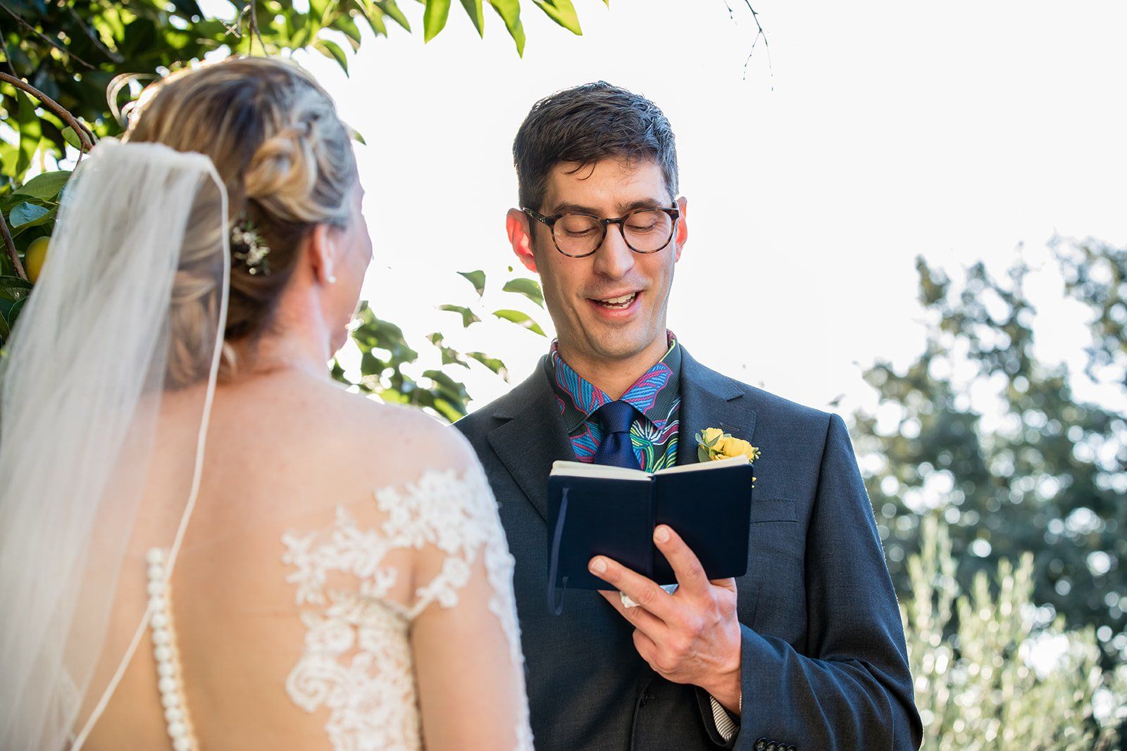 spanish villa micro wedding, los angeles, Married on the Grass, His Sister Officiating
