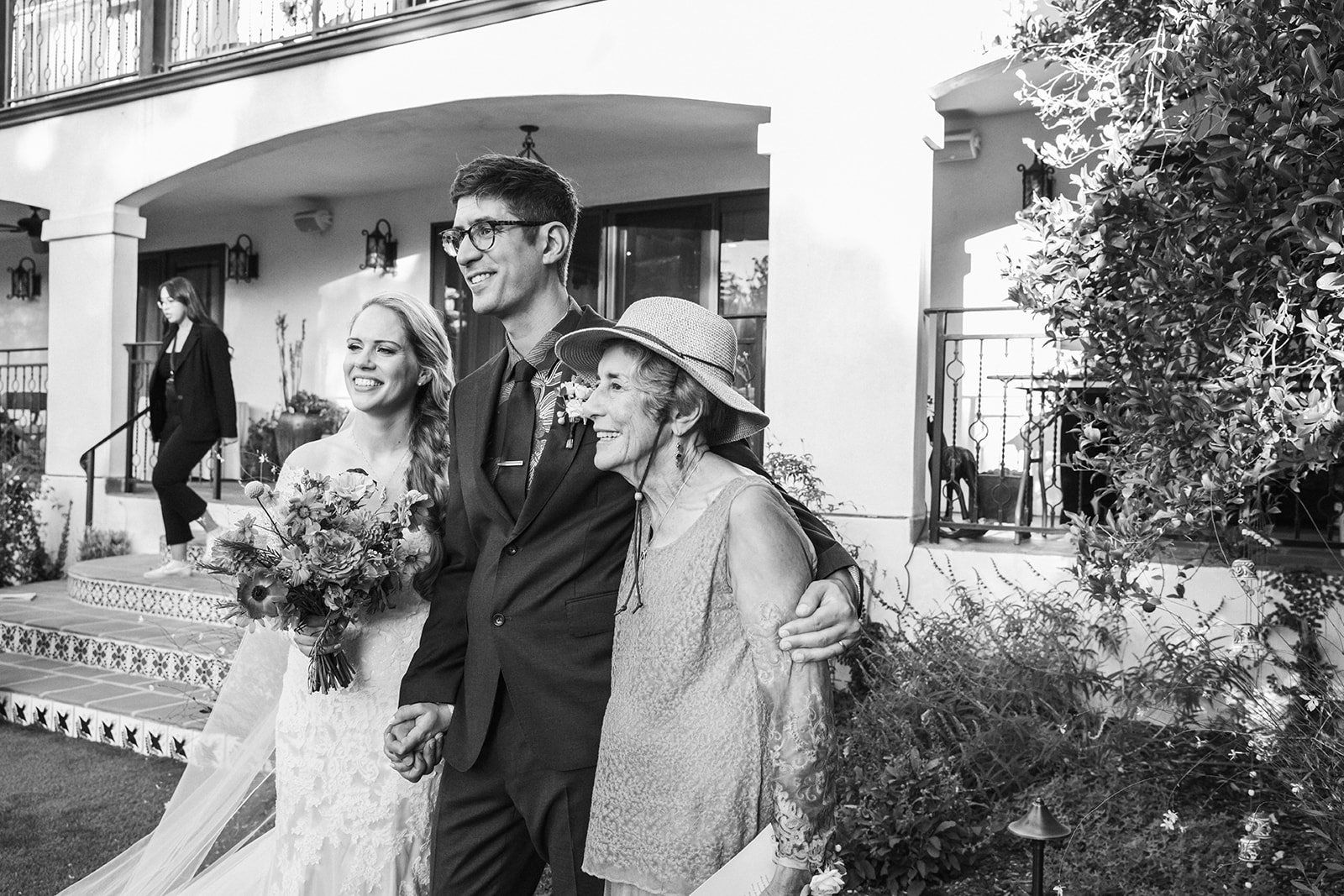 spanish villa micro wedding, los angeles, Family Photos, Then the Two of Them