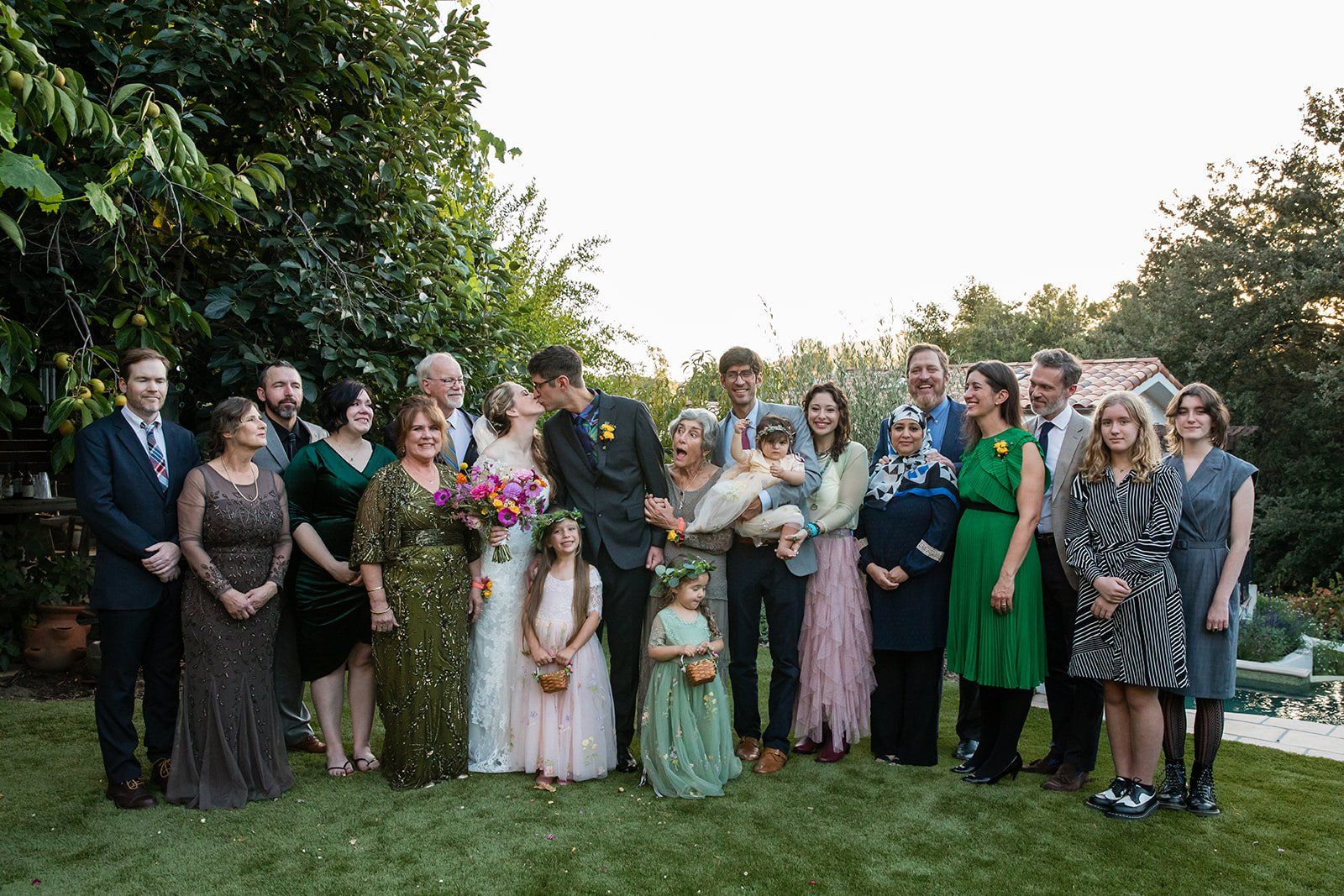 spanish villa micro wedding, los angeles, Family Photos, Then the Two of Them