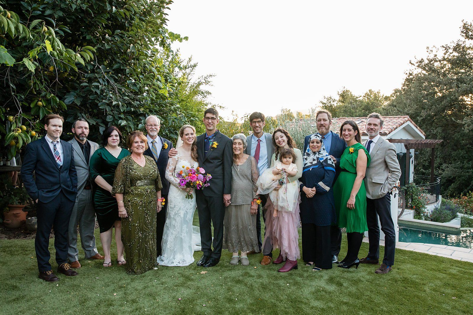 spanish villa micro wedding, los angeles, Family Photos, Then the Two of Them