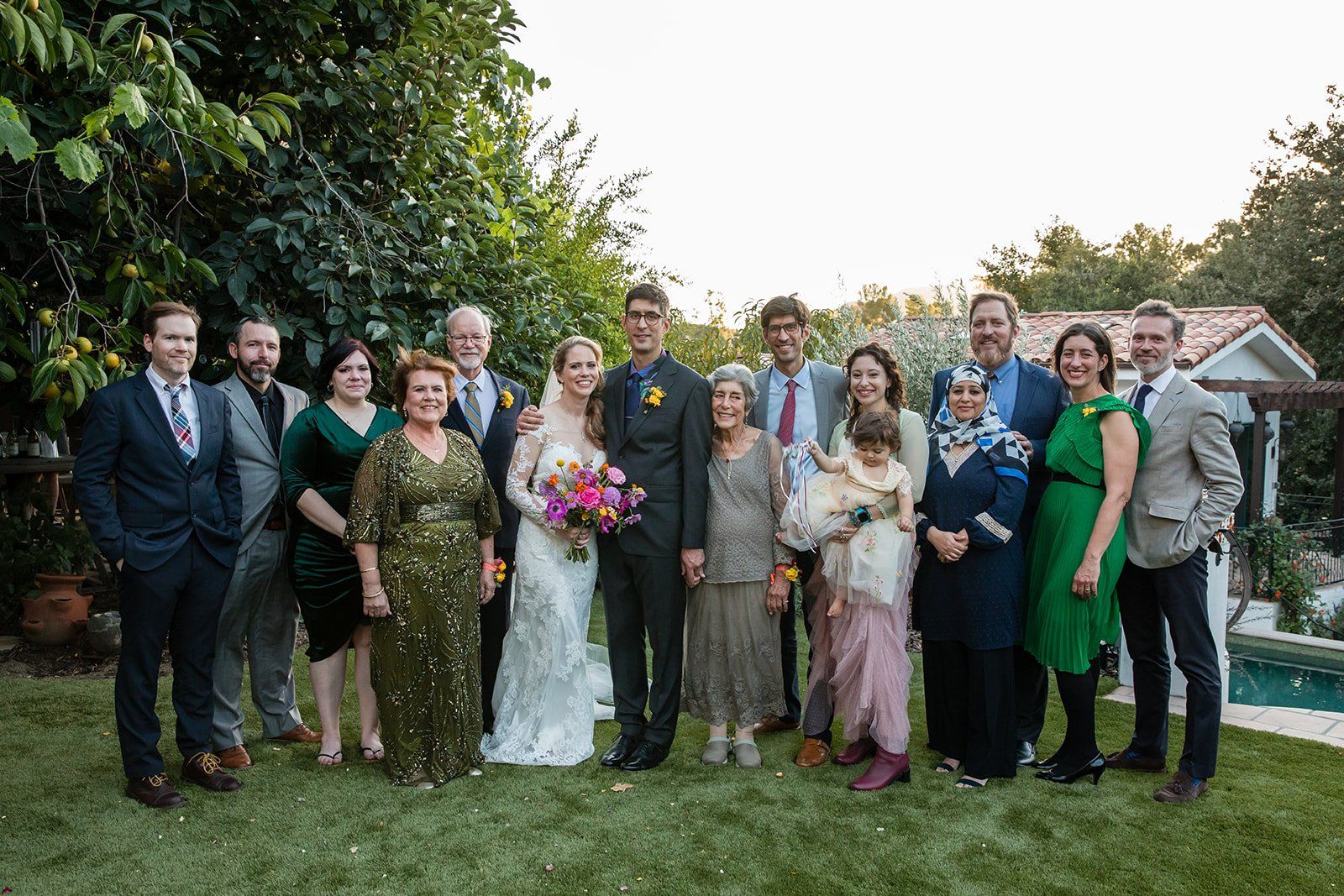 spanish villa micro wedding, los angeles, Family Photos, Then the Two of Them